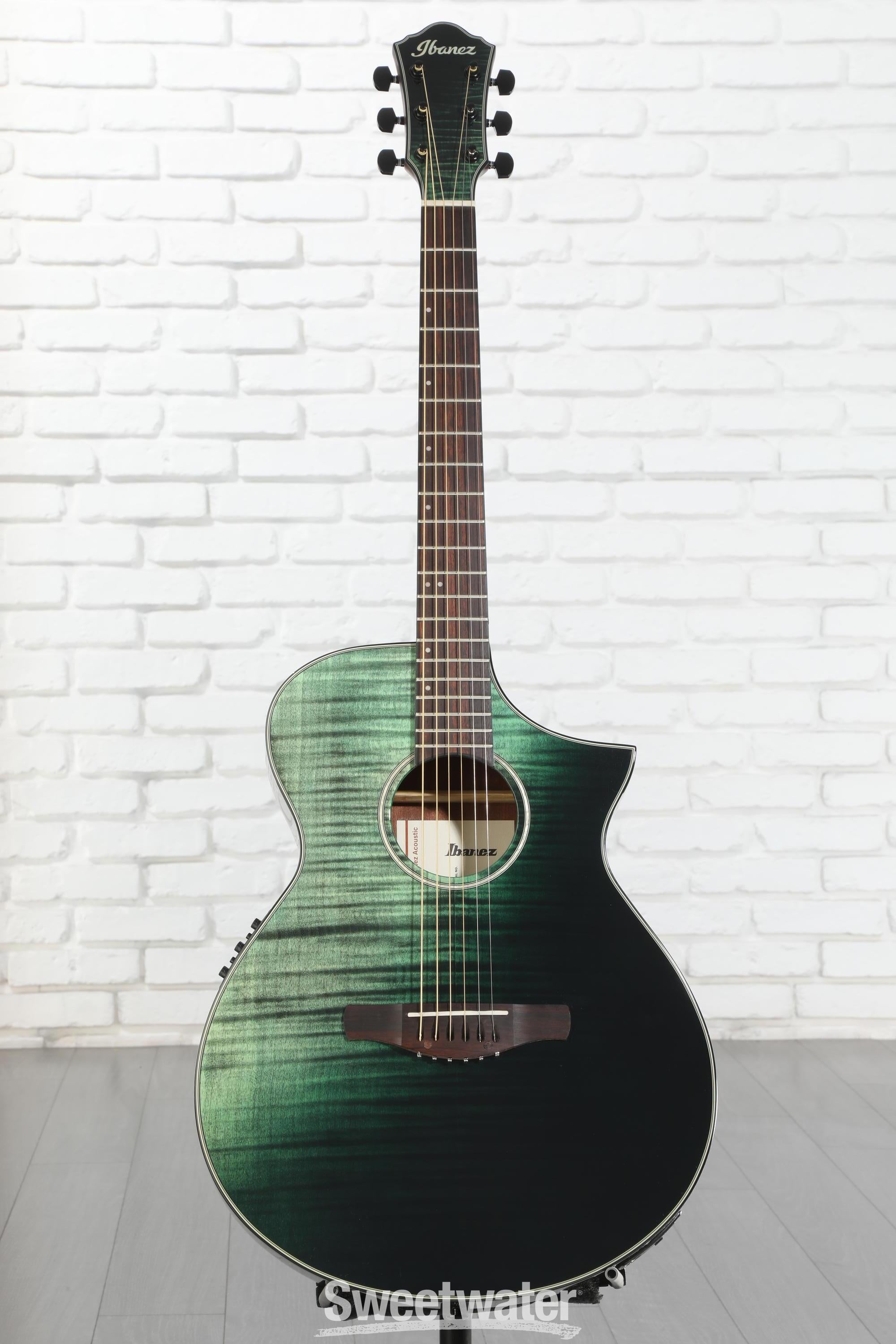 ヘブンセント　クリープ Ibanez AEWC32FMGSF Acoustic-electric Guitar - Dark Green Sunset