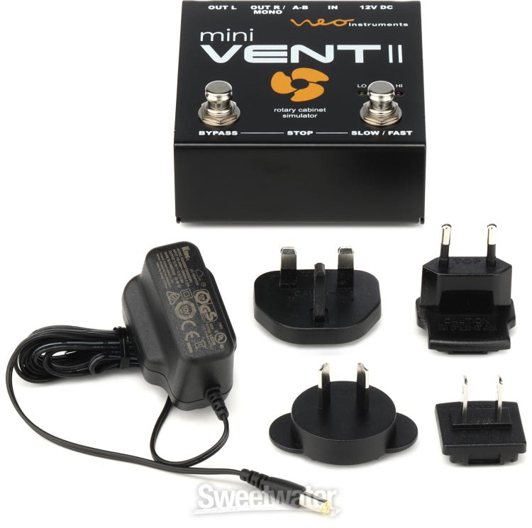 Neo Instruments Mini Vent II Rotary Speaker Simulator Pedal Bundle