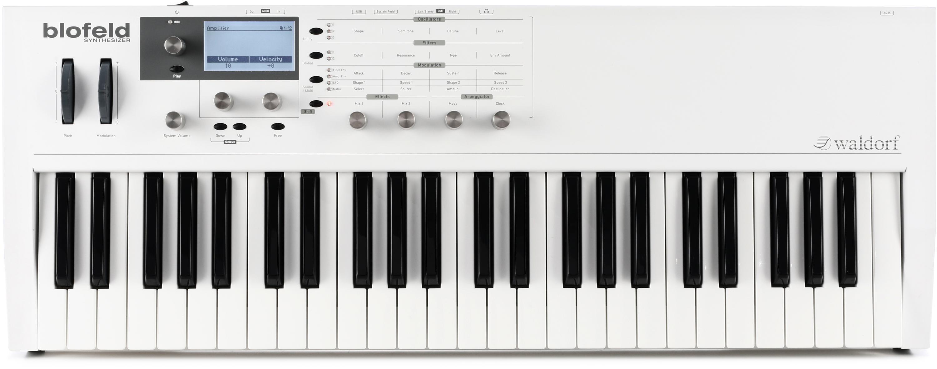 Waldorf Blofeld Keyboard Synthesizer White Sweetwater