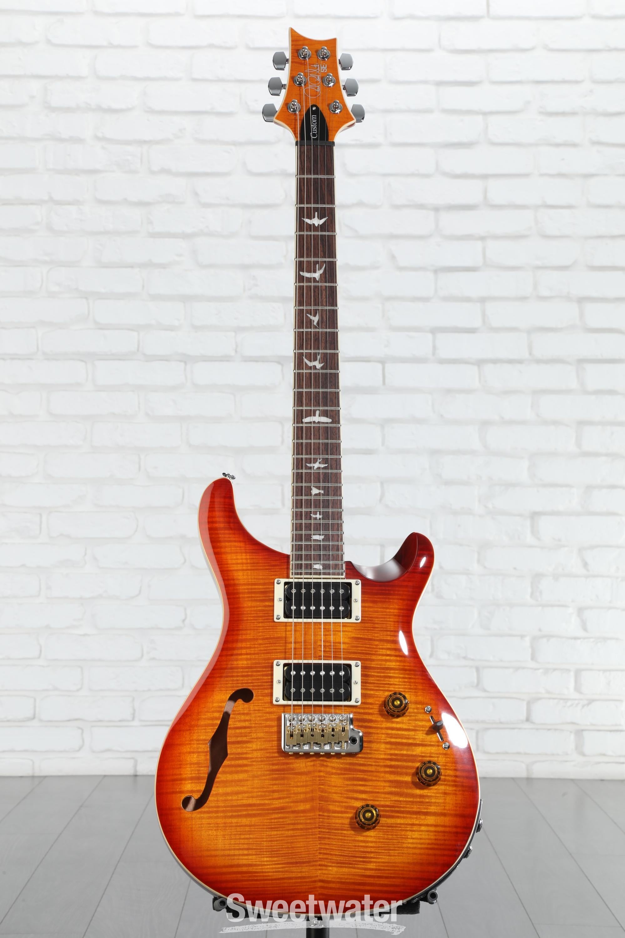 ohayo　PRSSE Custom 24 PRS SE Custom 24 Semi-Hollow Piezo Electric Guitar - Vintage