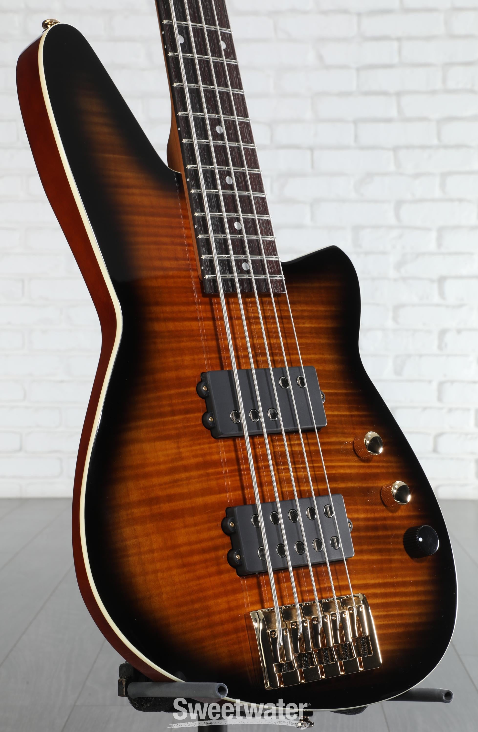 Reverend Mercalli 5 FM 5-string Bass Guitar - Coffee Burst