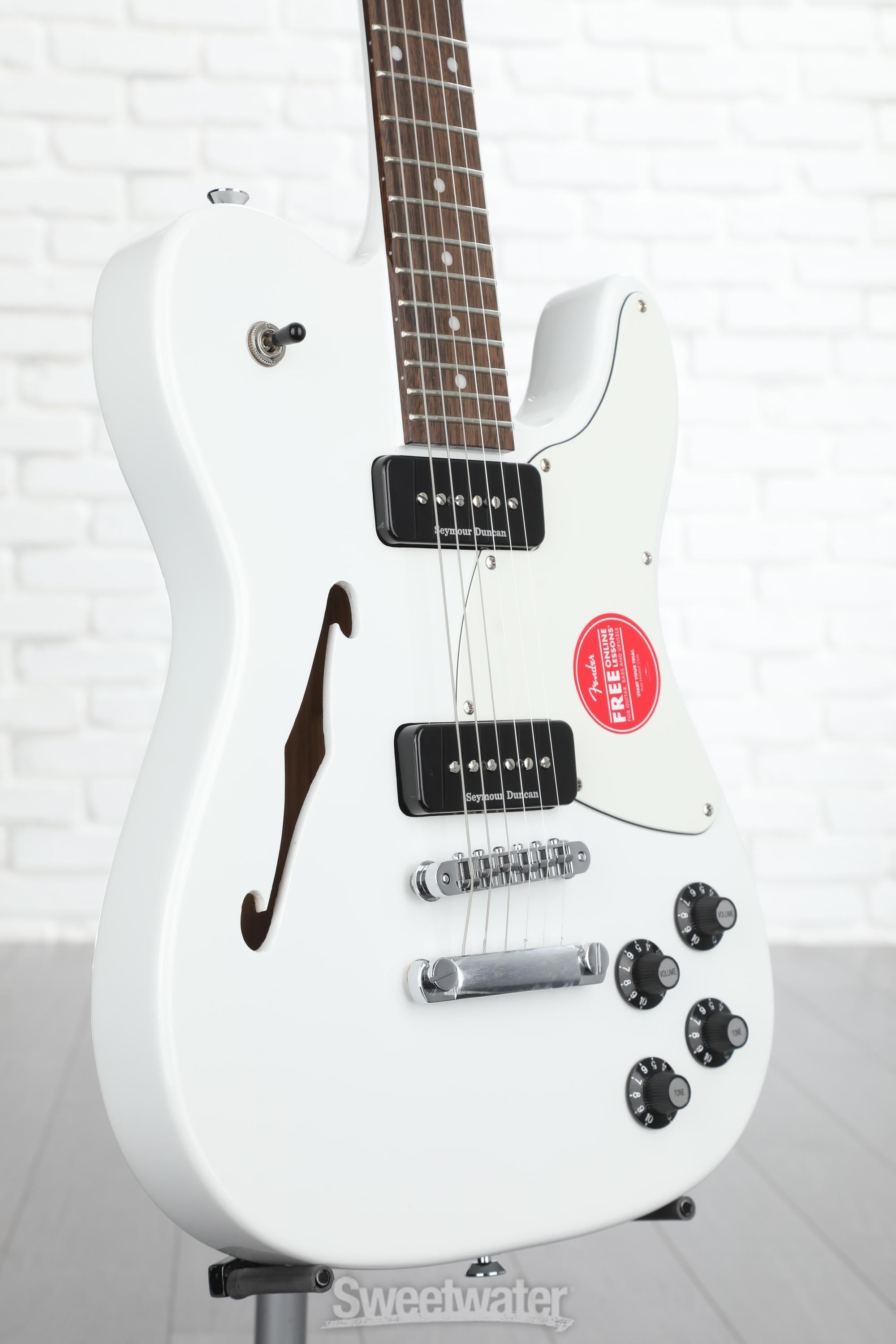 Fender Jim Adkins JA-90 Telecaster Thinline - White | Sweetwater