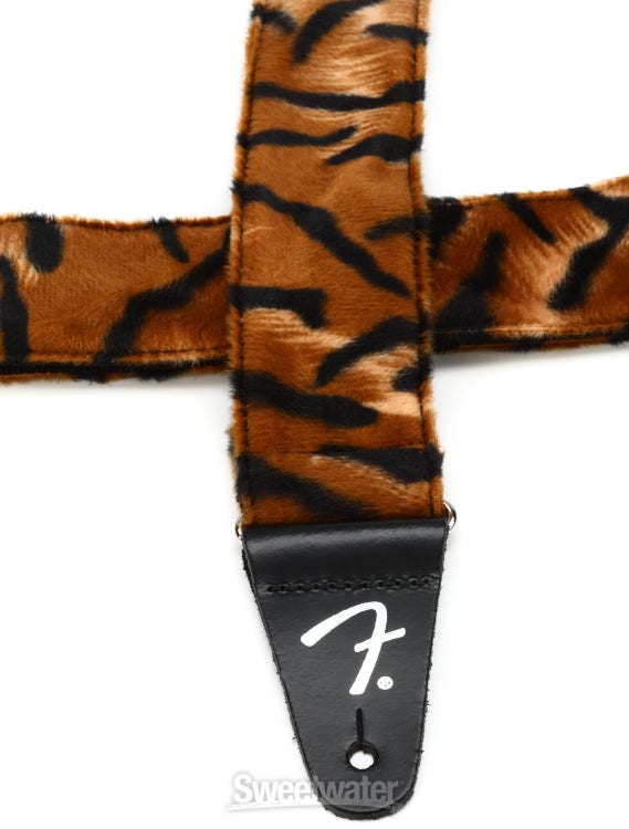  Fender Wild Animal Print Guitar Strap, 2in, Leopard