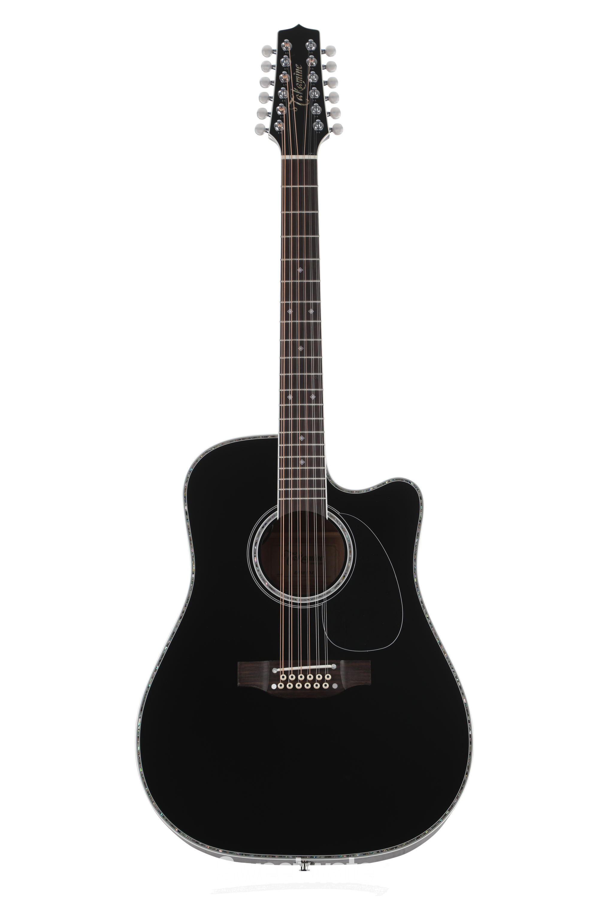 Takamine JEF381DX 12-string Dreadnought Acoustic-electric Guitar - Black