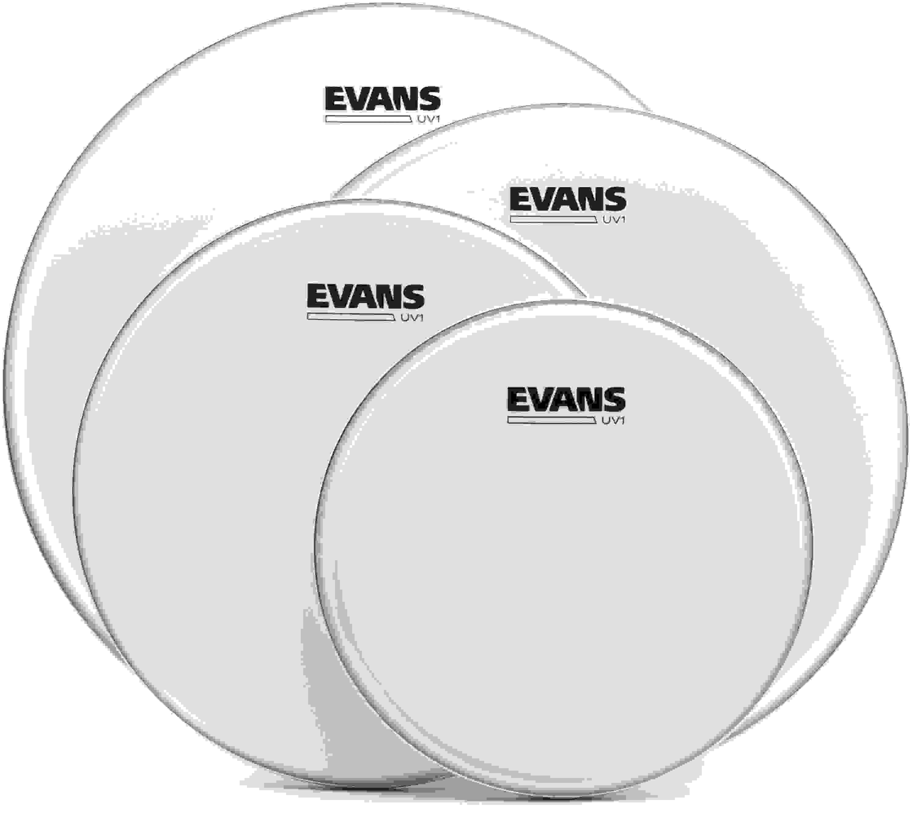 Evans UV1 Coated 4-piece Tom Pack - 10/12/16 inch with Free 14 inch Snare Head