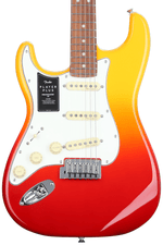 Photo of Fender Player Plus Stratocaster Left-handed Electric Guitar - Tequila Sunrise with Pau Ferro Fingerboard
