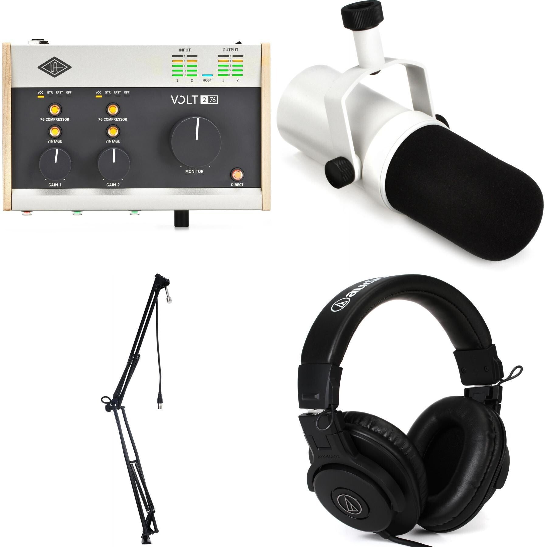 Universal Audio SD-1 Dynamic Mic and Volt 276 USB-C Interface Podcast Bundle