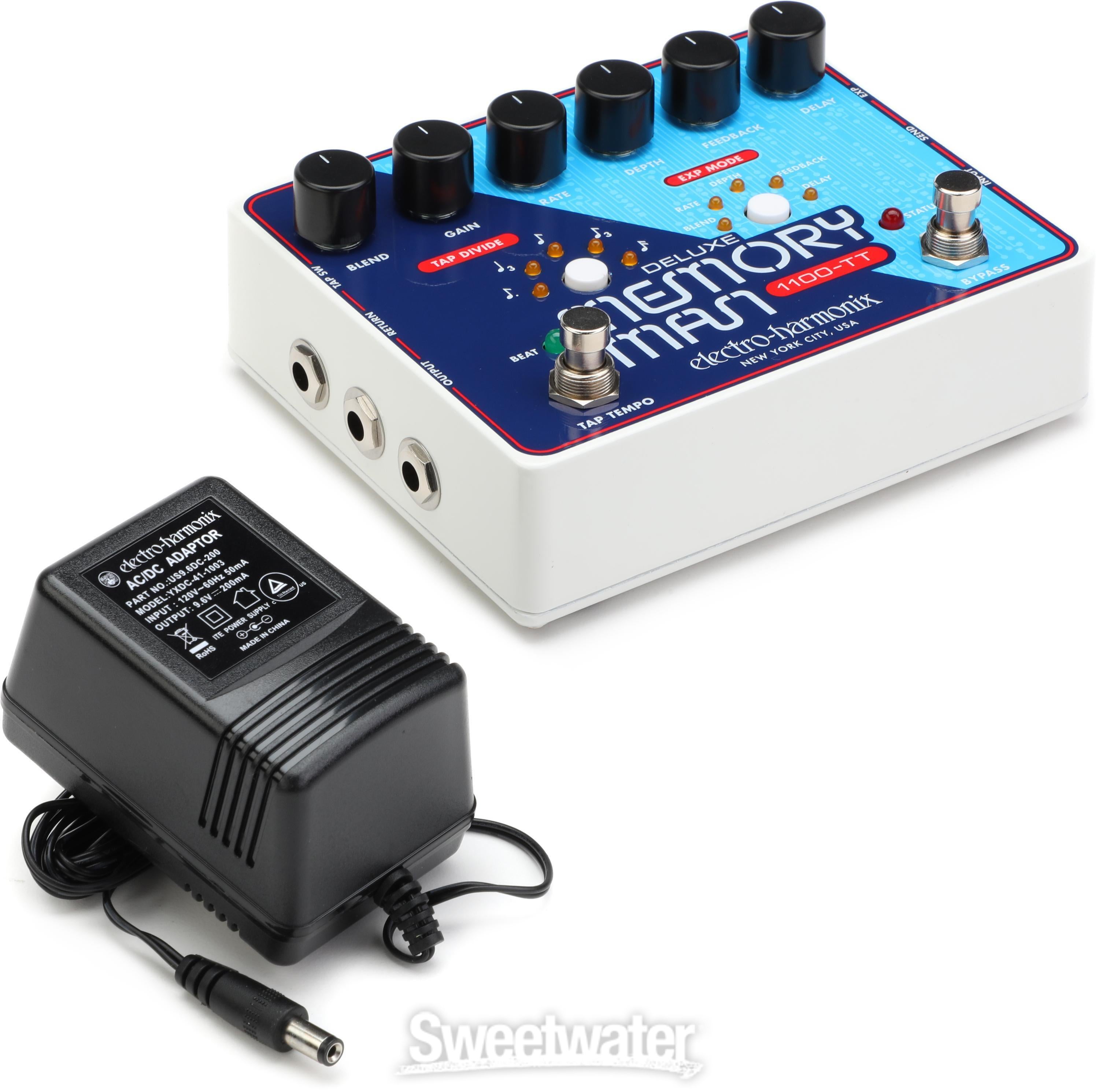 Electro-Harmonix Deluxe Memory Man 1100-TT Delay Pedal with Tap 