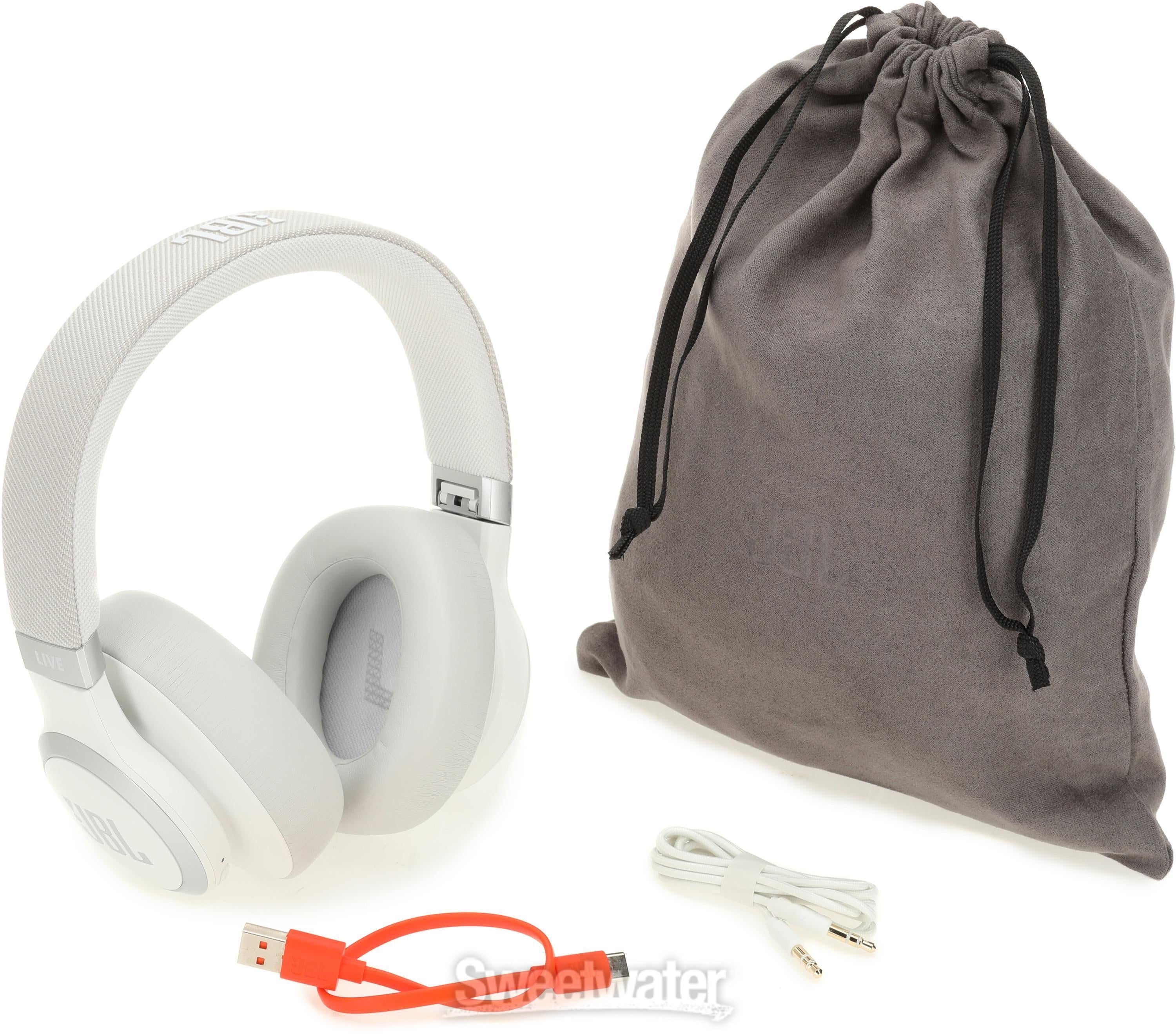 JBL Live 770NC Wireless Over-ear Headphones - White | Sweetwater JBL Live 770NC Wireless Over-ear Headphones - White | Sweetwater