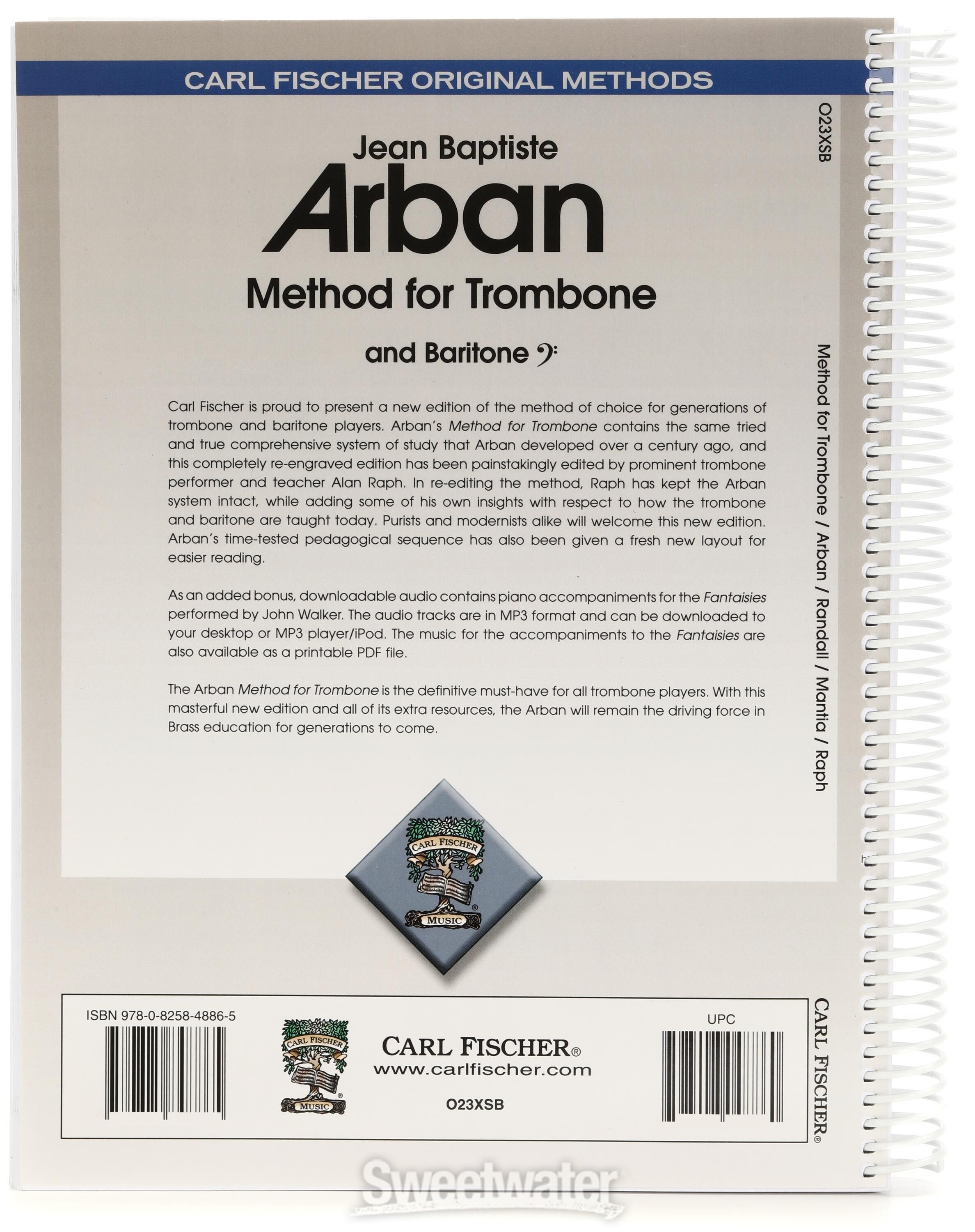 Carl Fischer Jean-Baptiste Arban Method for Trombone Book | Sweetwater