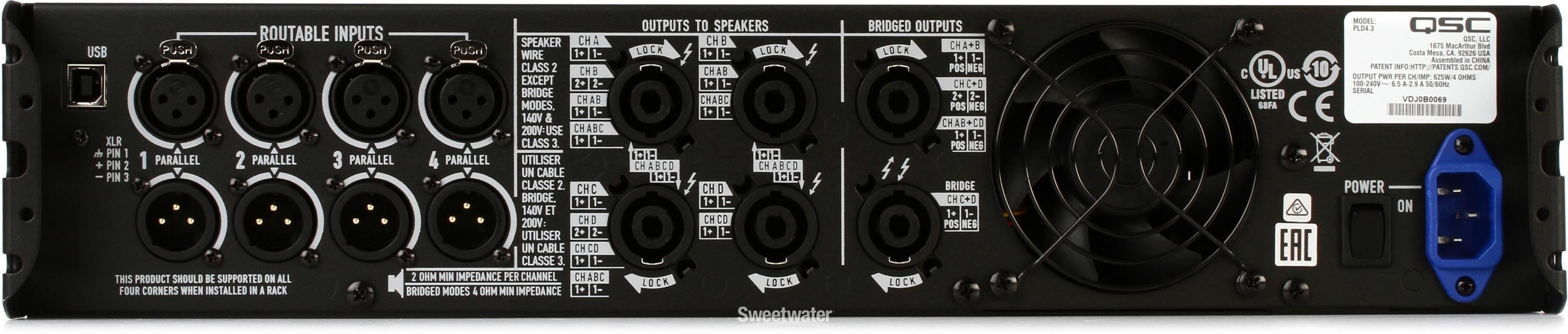 QSC PLD4.3 Power Amplifier with DSP | Sweetwater