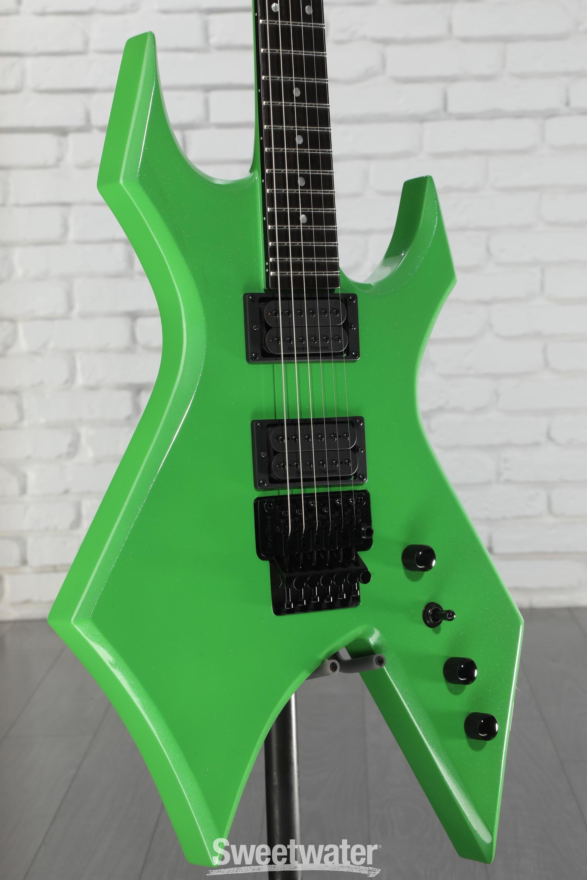 B.C. Rich Warlock Legacy Electric Guitar - Green Pearl, Floyd Rose