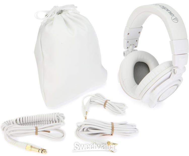 Audio-Technica ATH-M50xWH Closed-back Studio Monitoring Headphones - White