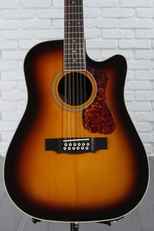Guild D-2612CE Deluxe 12-string Acoustic-electric Guitar - Antique Sunburst