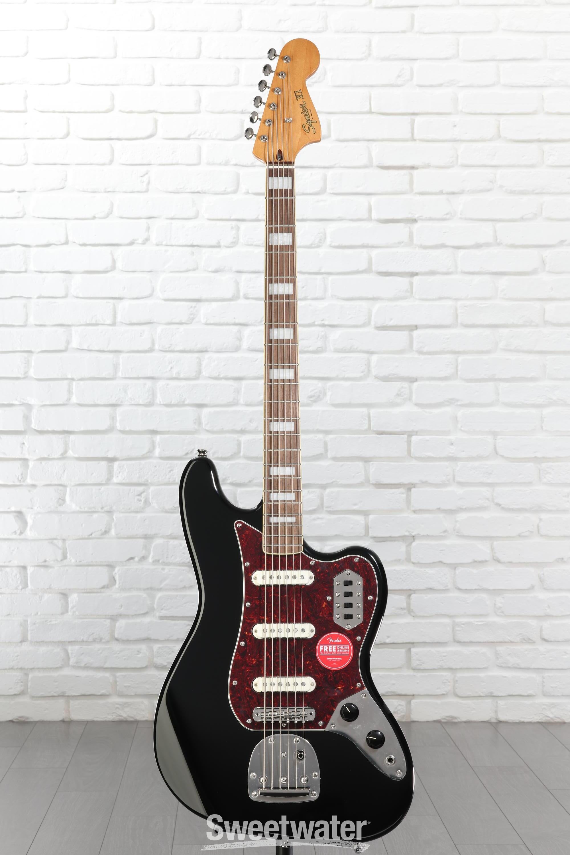 Squier Classic Vibe Bass VI Guitar - Black | Sweetwater