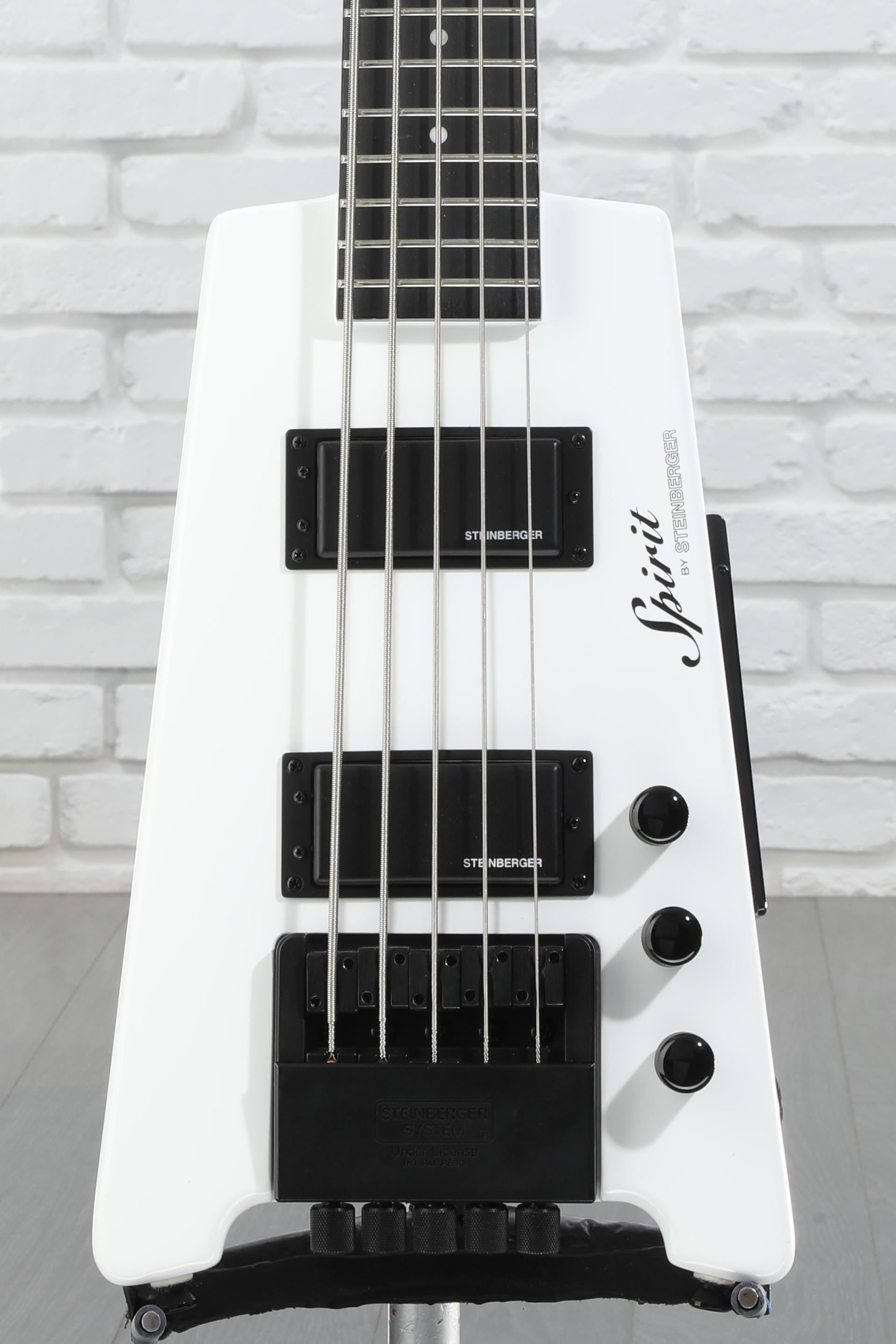 Spirit by Steinberger XT-25 White + 純正弦 Steinberger Spirit XT-25 5-string Bass Guitar - White