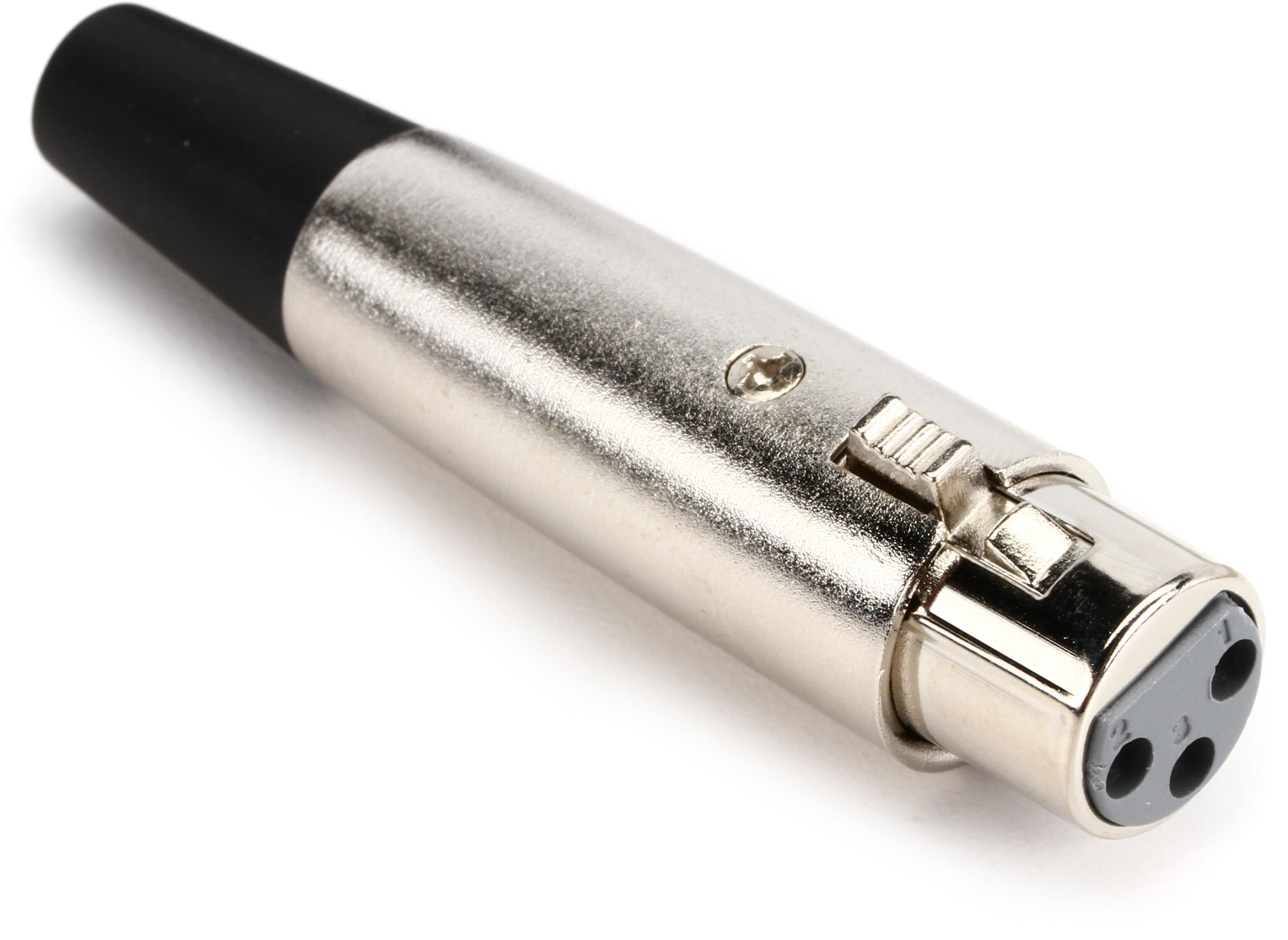 ProCraft XLR Wall Plate - Black Stainless Steel 1 Female 1 Male