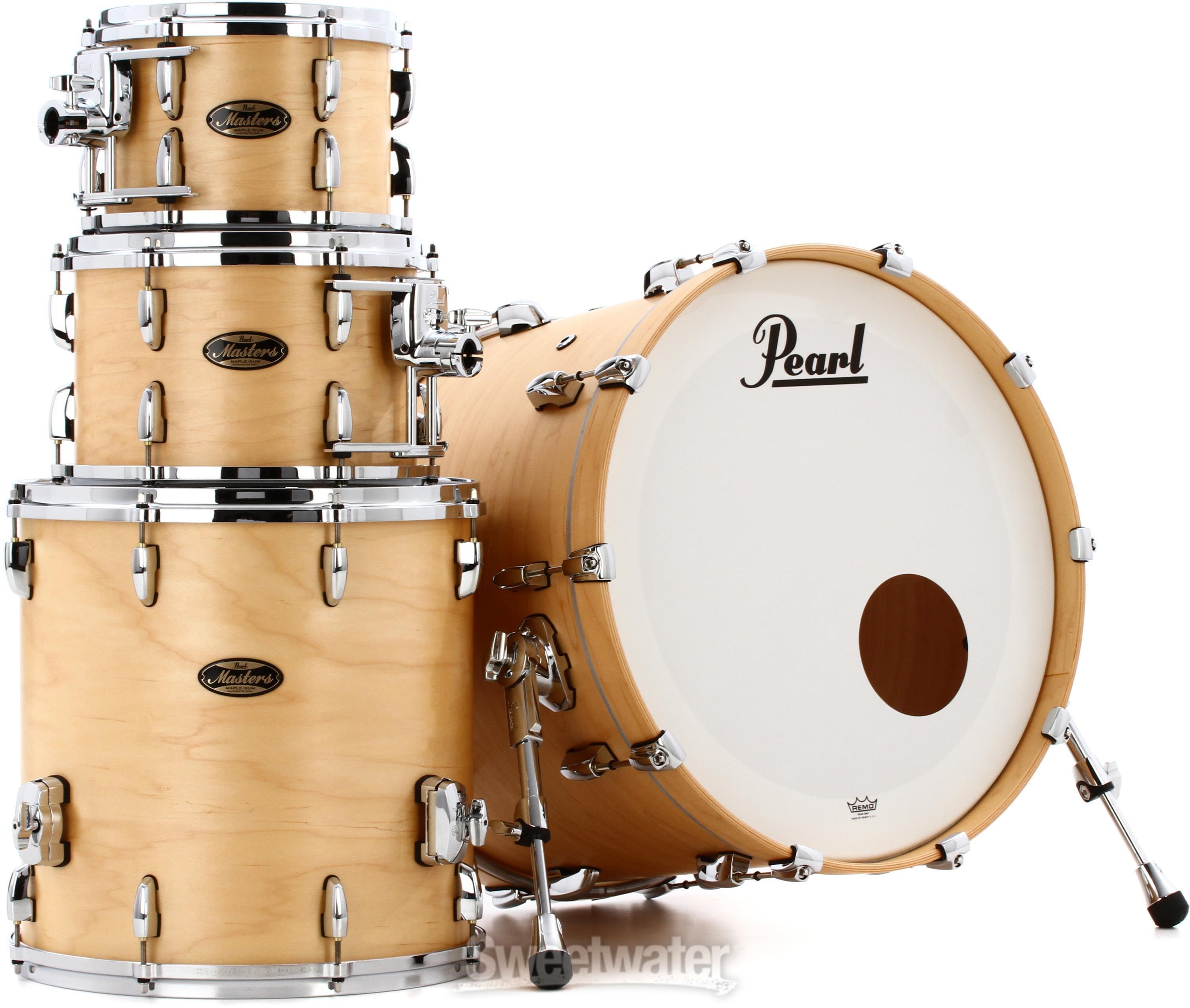 Pearl Masters Maple/Gum MMG924XSP/C 4-piece Shell Pack - Hand Rubbed  Natural Maple | Sweetwater