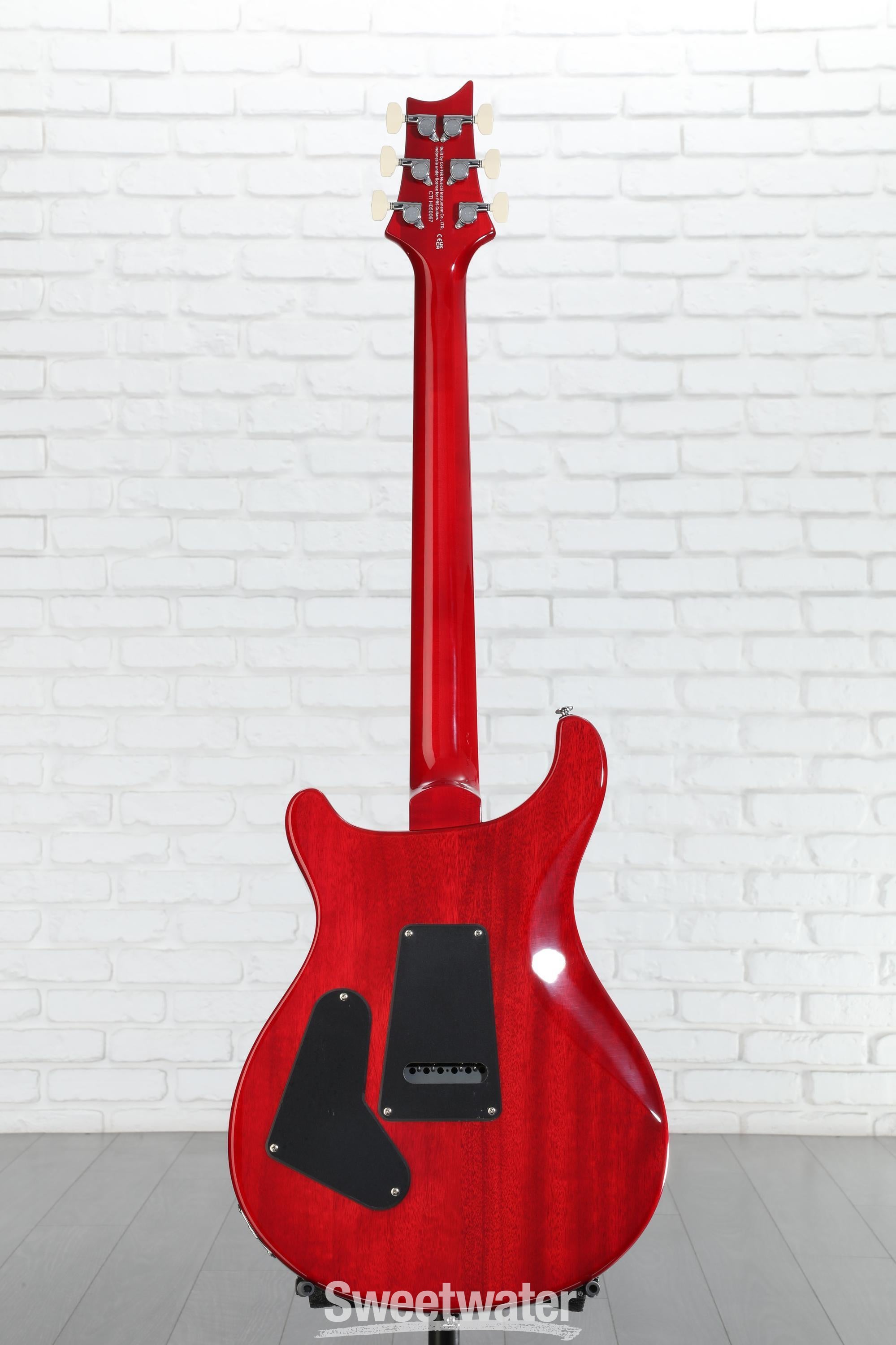 PRS SE Custom 24-08 Quilt Electric Guitar - Charcoal Cherry