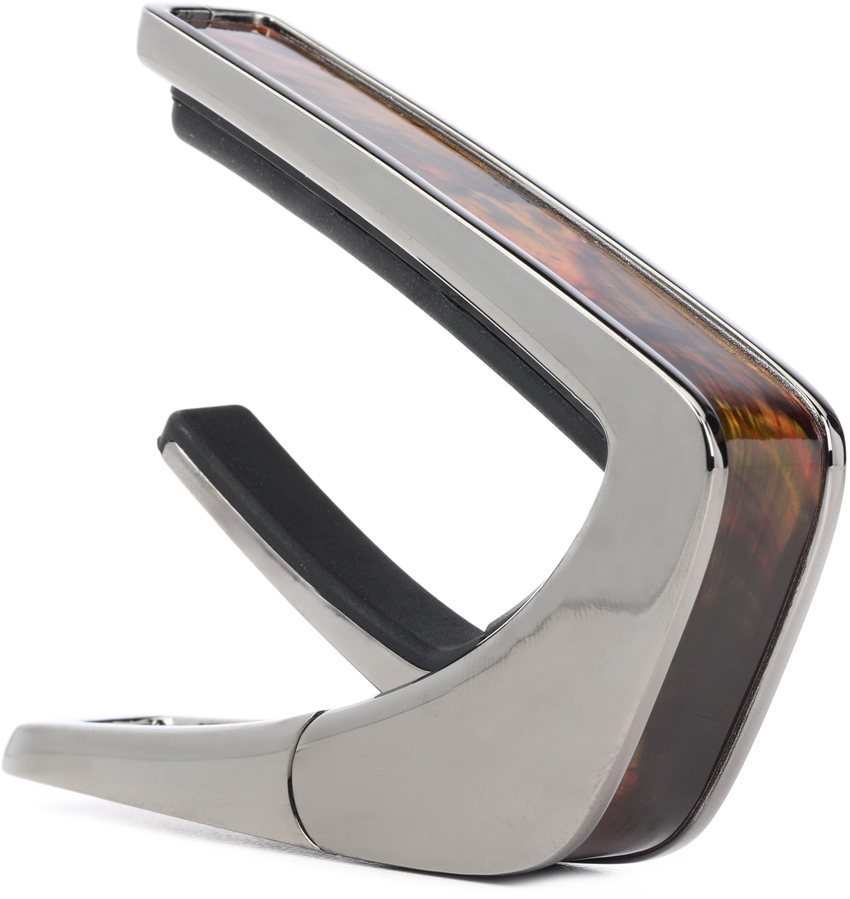 Thalia Shell Collection Capo - Black Chrome with Tennessee Whiskey Wing