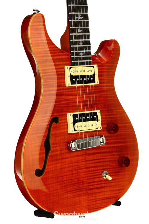 PRS SE Custom 22 Semi-hollow - Orange | Sweetwater