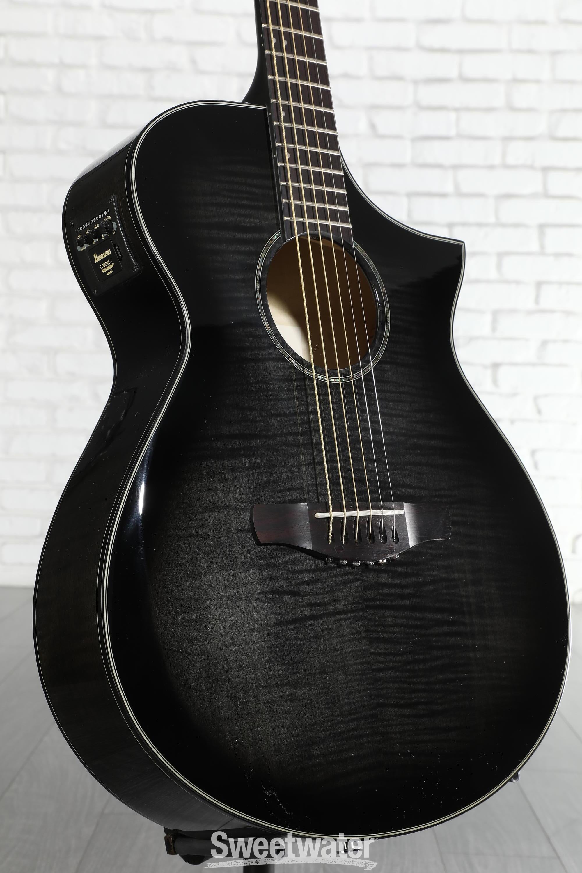 Photo of Ibanez AEWC400 Acoustic-Electric Guitar - Transparent Black Sunburst High Gloss