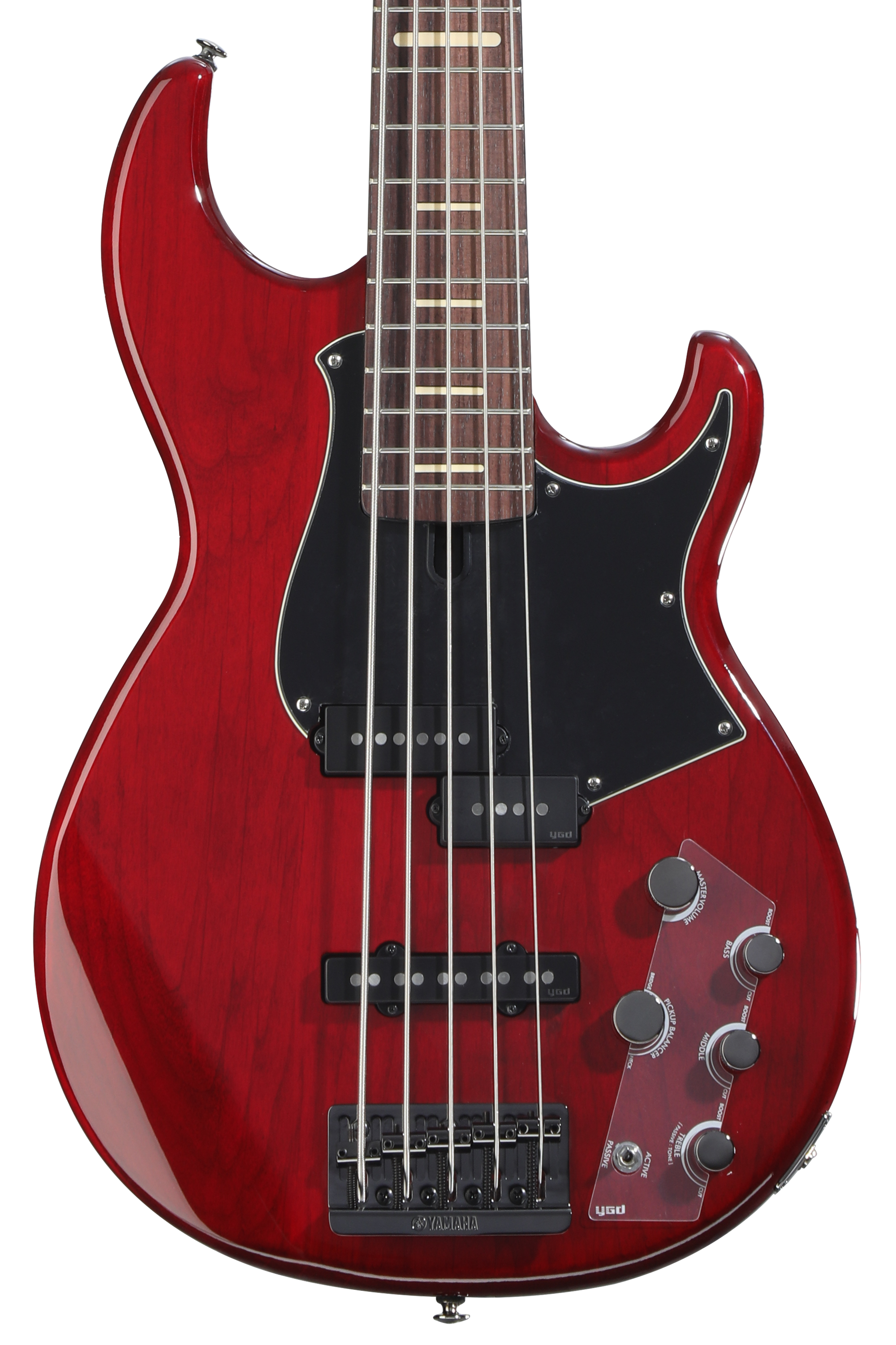 Yamaha BB735A 5-string Bass Guitar - Fired Red | Sweetwater