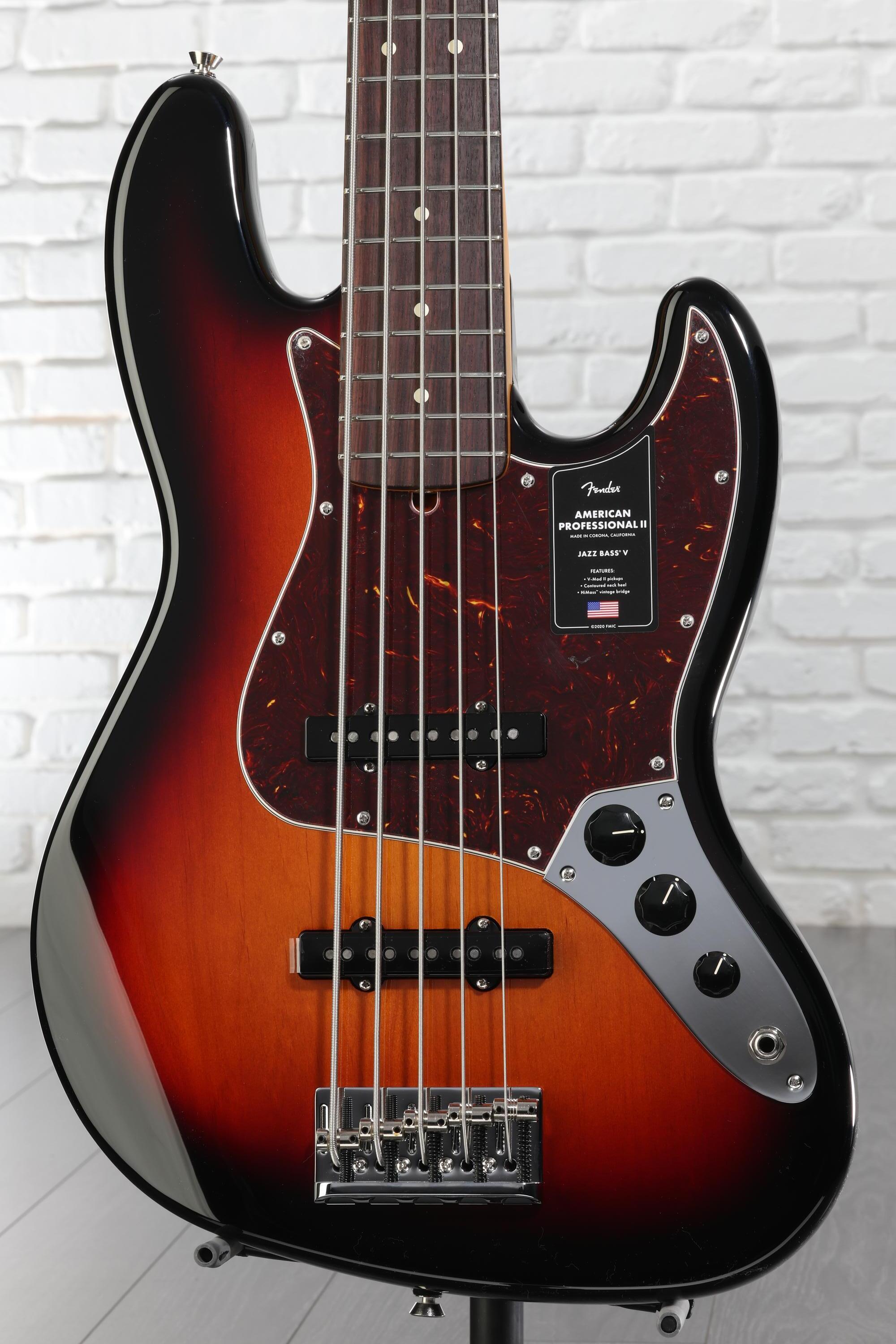 Fender Jazz Bass V Hybrid II 5弦 美品 Fender American Professional II Jazz Bass V - 3 Color Sunburst