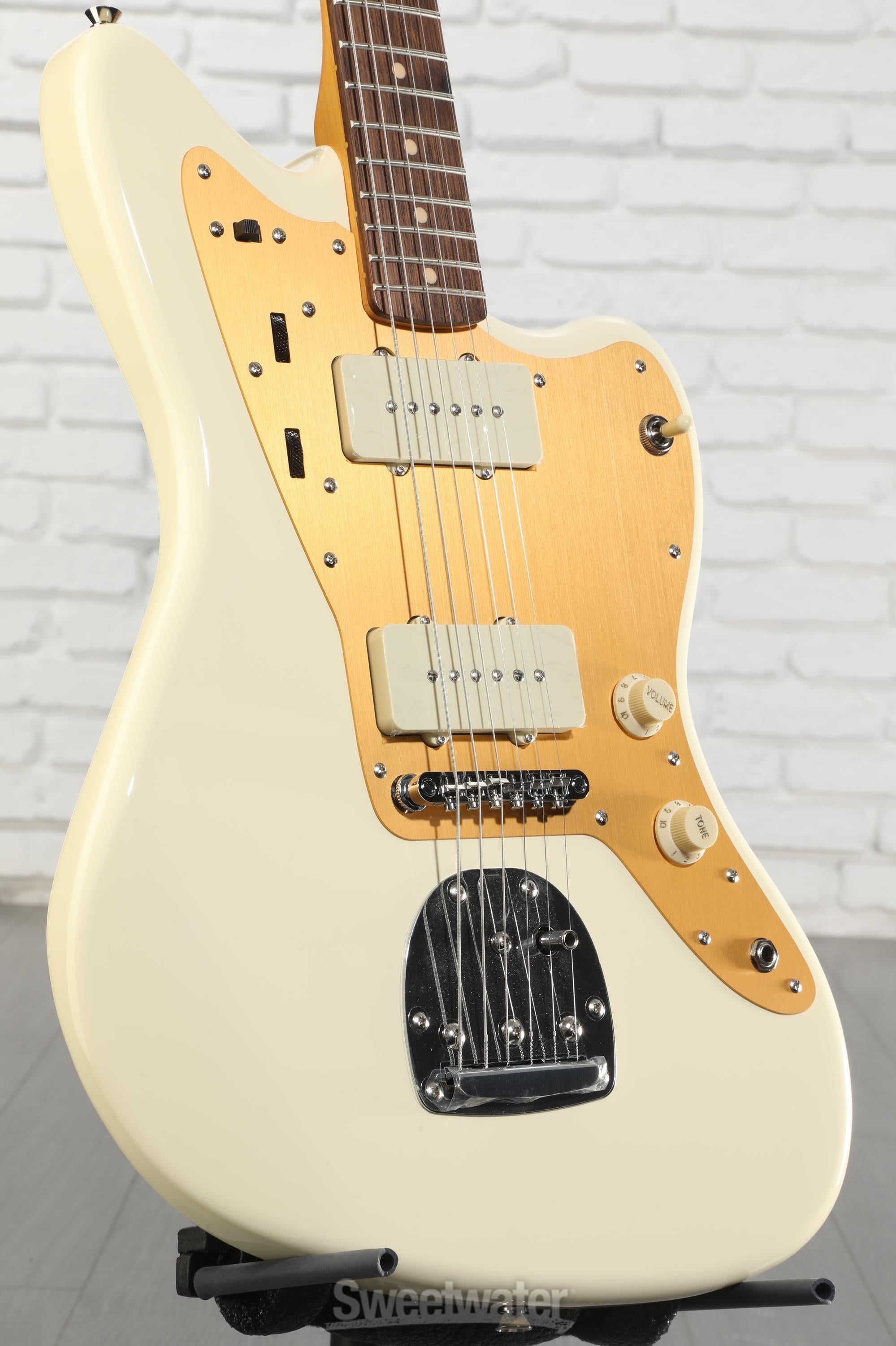 Squier J Mascis Signature Jazzmaster - Vintage White with Indian