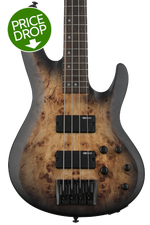 Photo of ESP LTD B-4 Ebony Bass Guitar - Charcoal Burst Satin