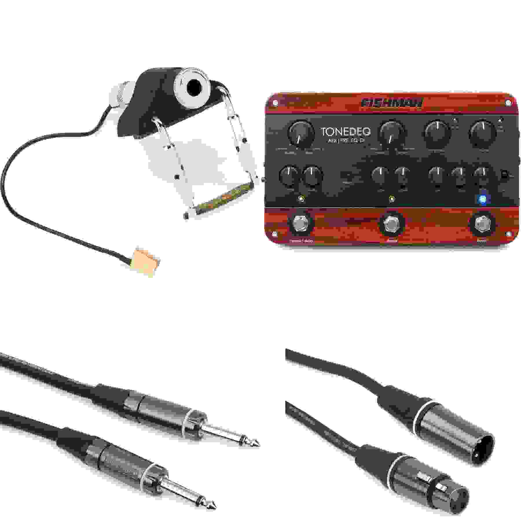 Fishman V-200 Classic Series Violin Pickup and Fishman ToneDEQ Preamp with Effects