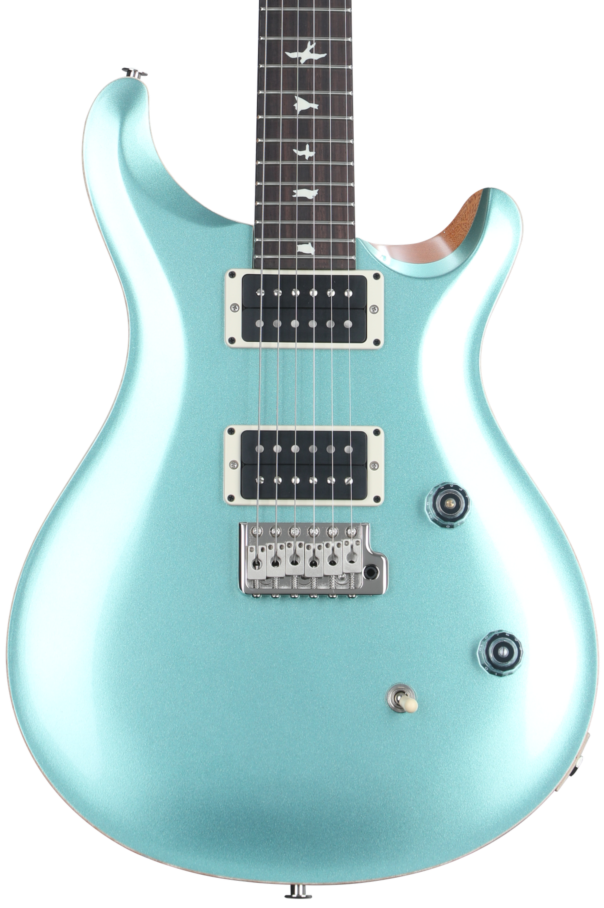 PRS Ltd Edition CE24 Powder Blue Satin - Natural Back - Peach Guitars