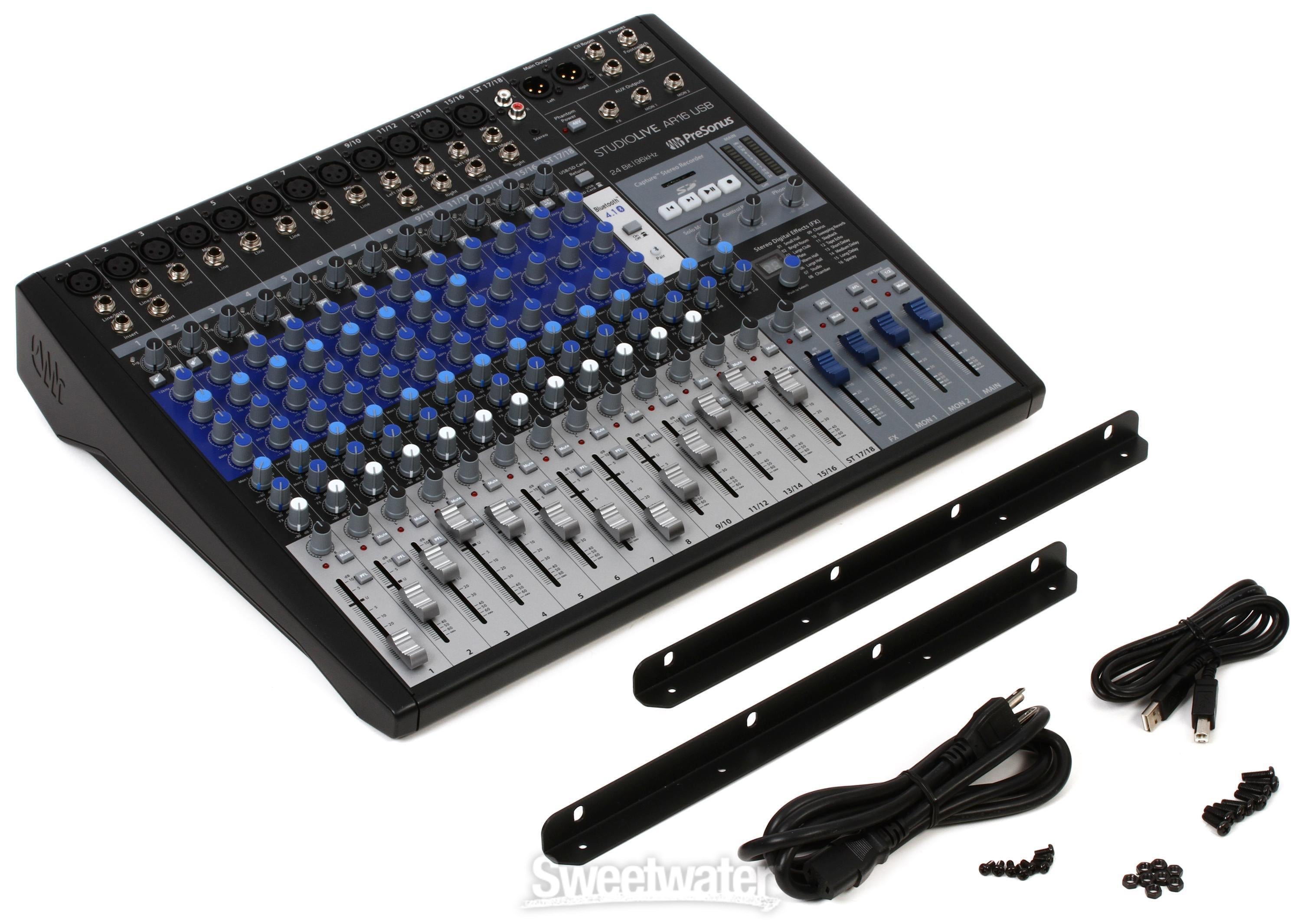 PreSonus StudioLive AR16 USB Mixer and Audio Interface with 