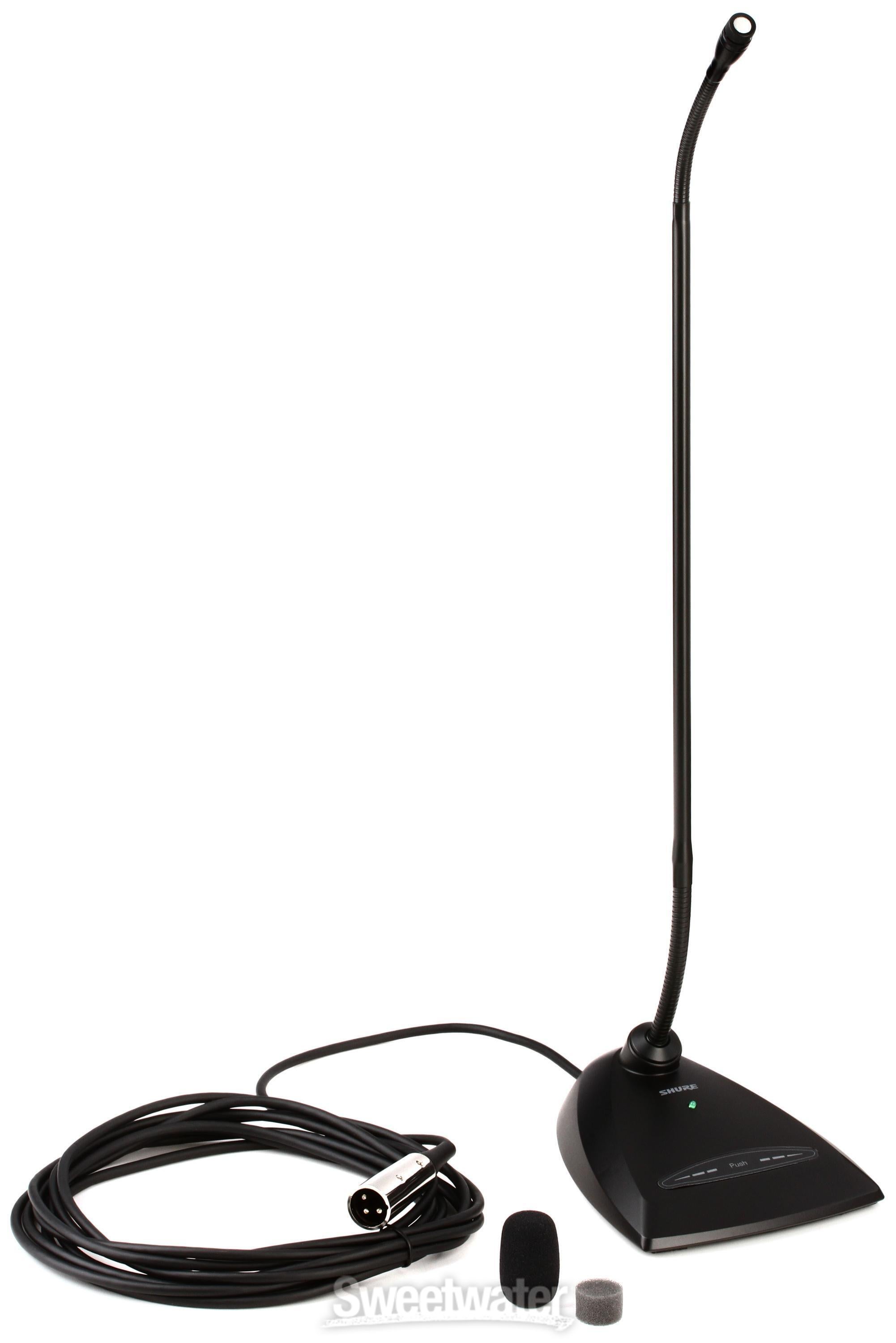Shure MX418D/S 18 inch Supercardioid Gooseneck Microphone with Desktop Base  and Preamp