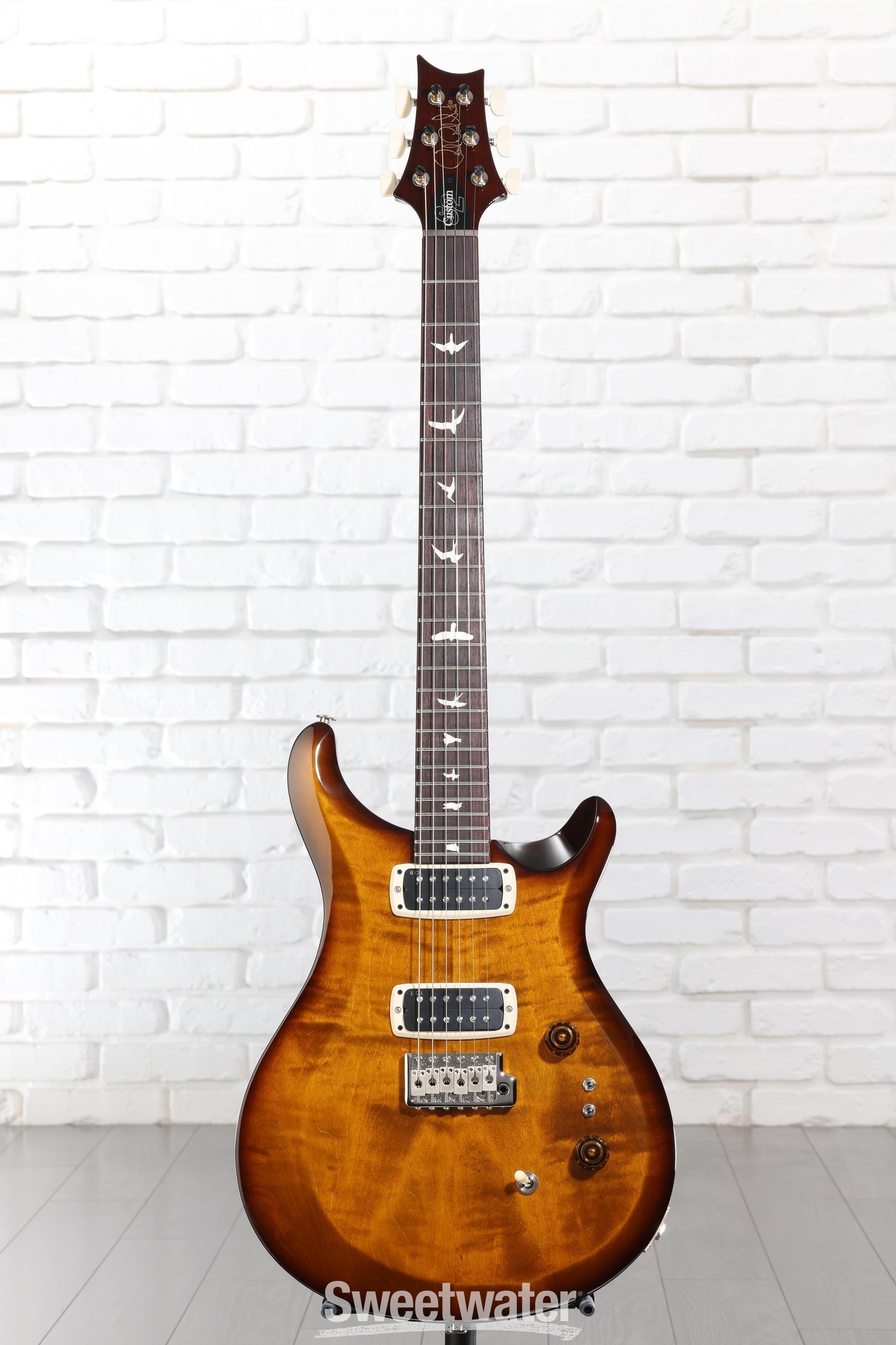 PRS S2 Custom 24-08 Electric Guitar - Black Amber | Sweetwater