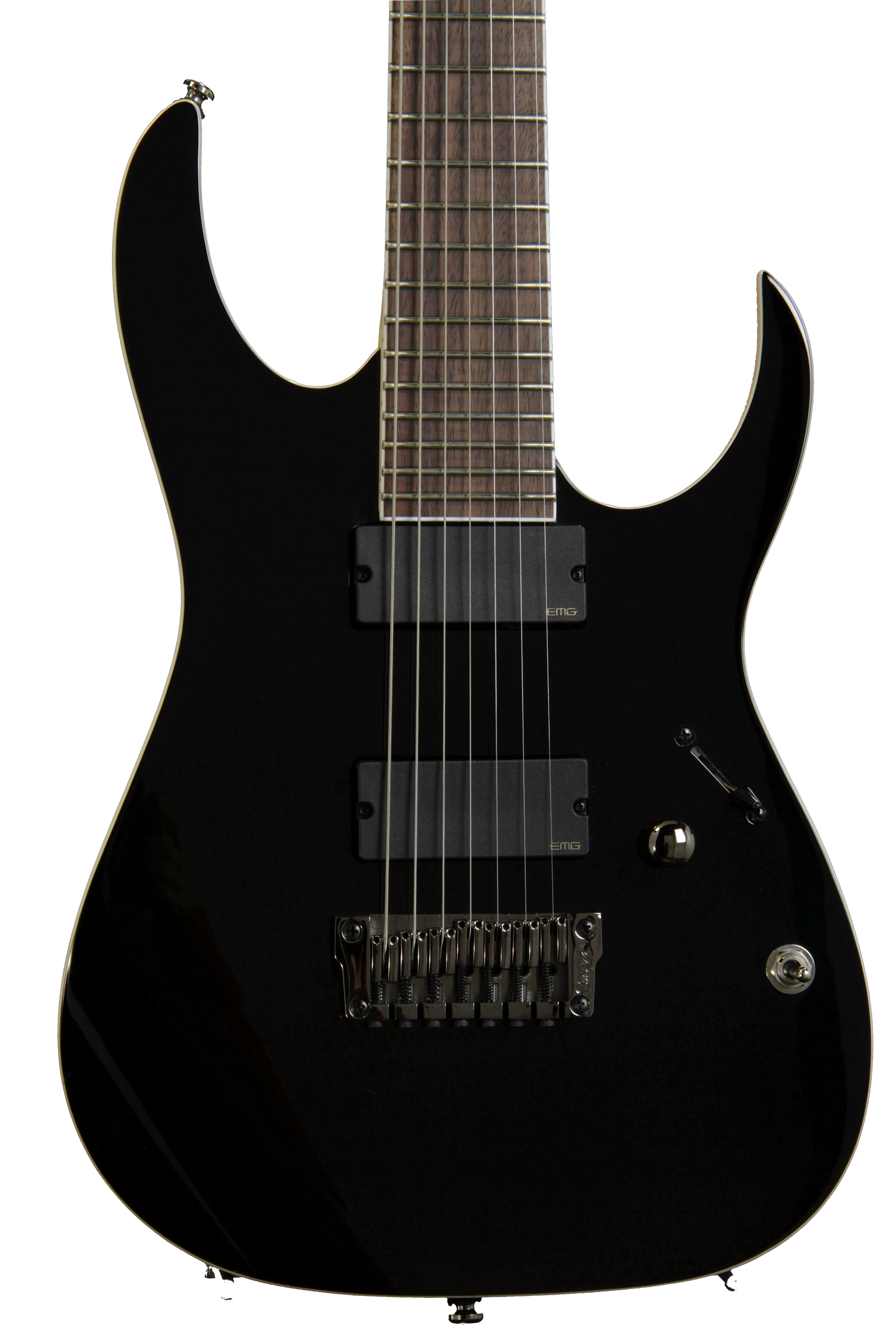 7弦モデル Ibanez RGIR27E IRON LAVEL Ibanez Iron Label RG 7-String RGIR27FE - Black | Sweetwater