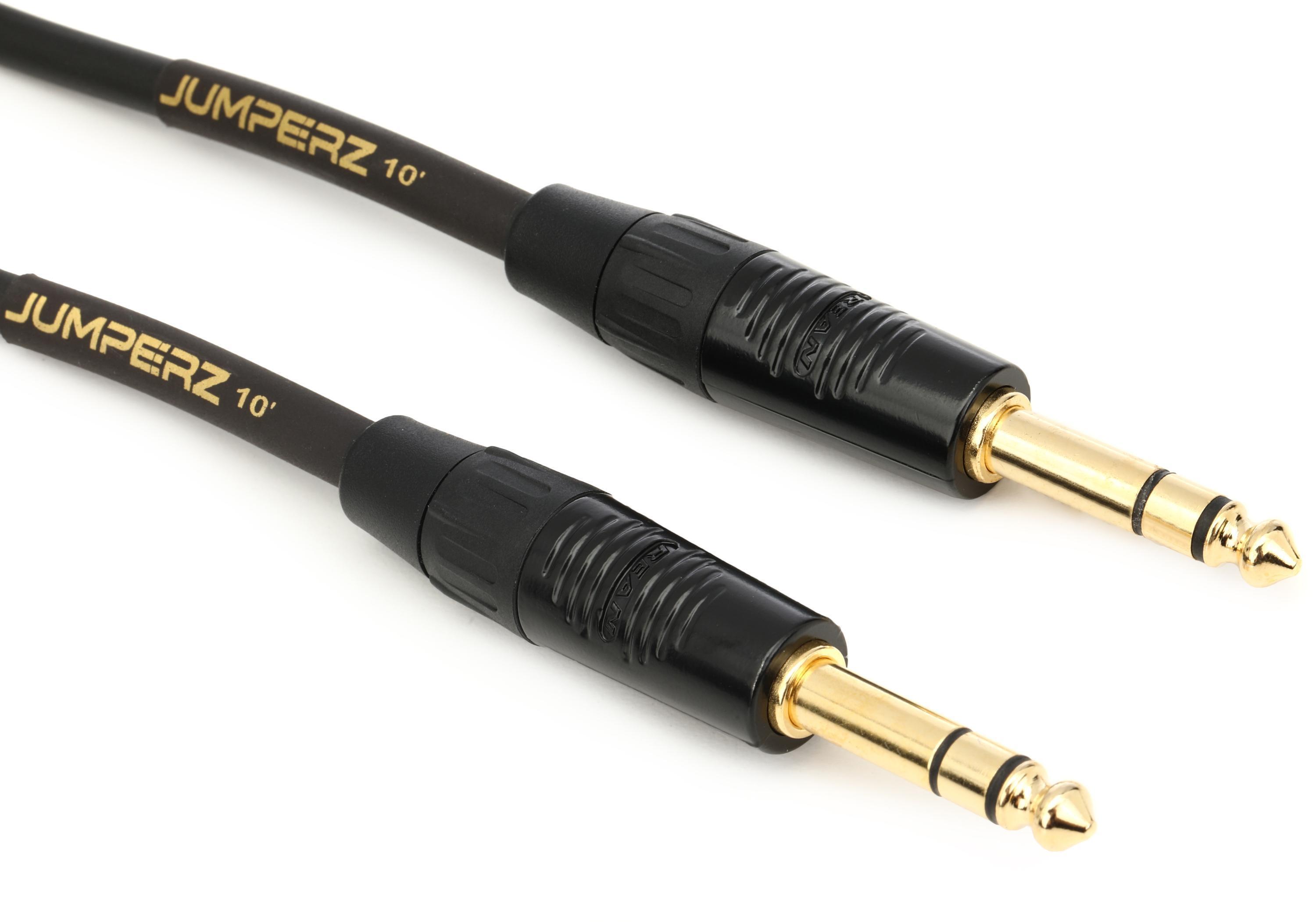 Photo of JUMPERZ JG2TRS-10 Gold TRS-TRS Patch Cable - 10 foot