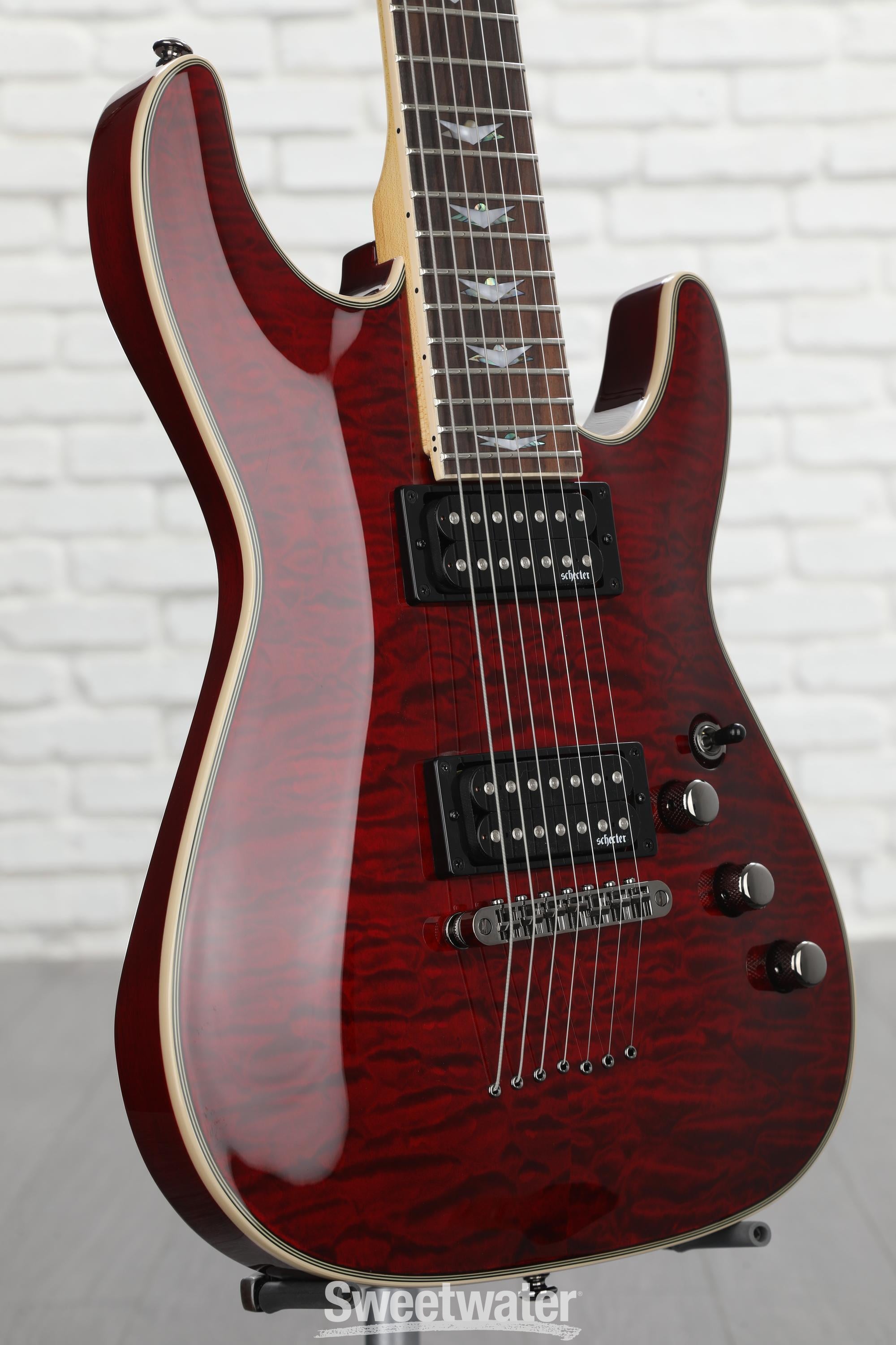 Schecter Omen Extreme-7 Electric Guitar - Black Cherry