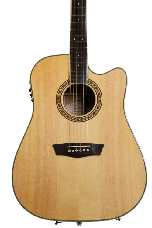 Washburn WD30SCE Dreadnought Cutaway - Natural | Sweetwater