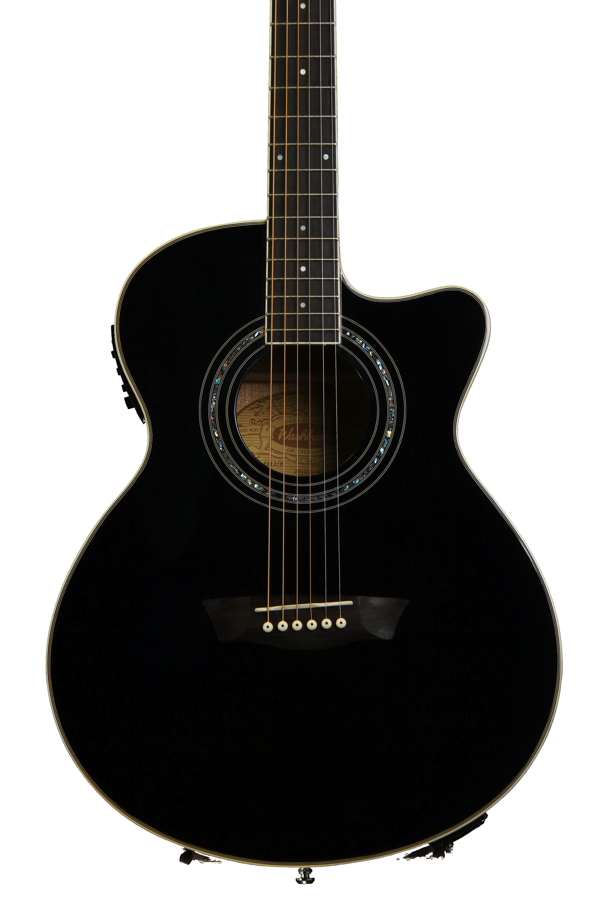 Washburn アコースティックギター ブラック WASHBURN EBONY ACE エレアコギター ワッシュバーン | 島村楽器