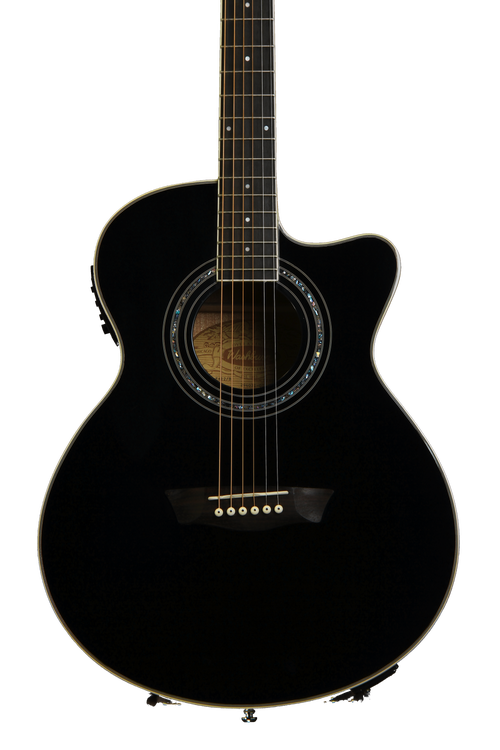 Washburn EA12 Mini Jumbo - Black | Sweetwater