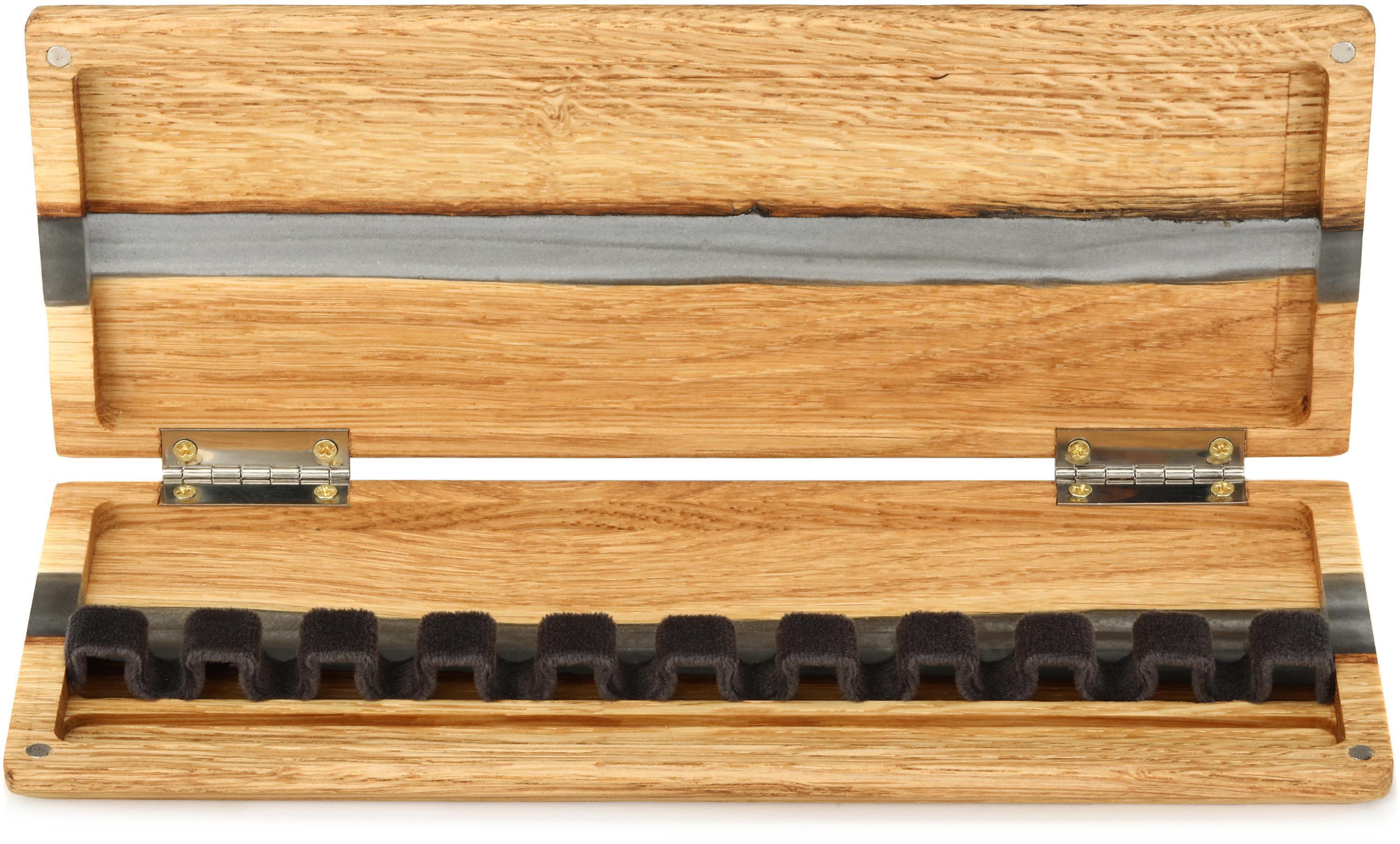 Photo of Reediano Bassoon Dark Oak and Gray Resin Reed Case - 10 Reeds