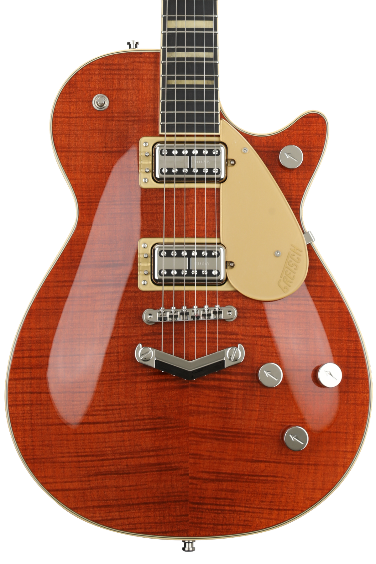 Gretsch G6228FM Player's Edition Duo Jet Electric Guitar - Bourbon Flame |  Sweetwater