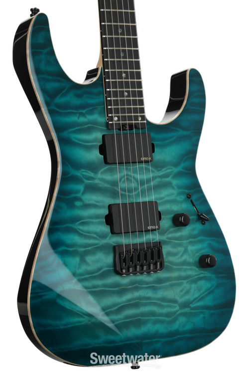 megu　② ESP USA M-II HT Quilted Maple - Aqua Marine Sunburst