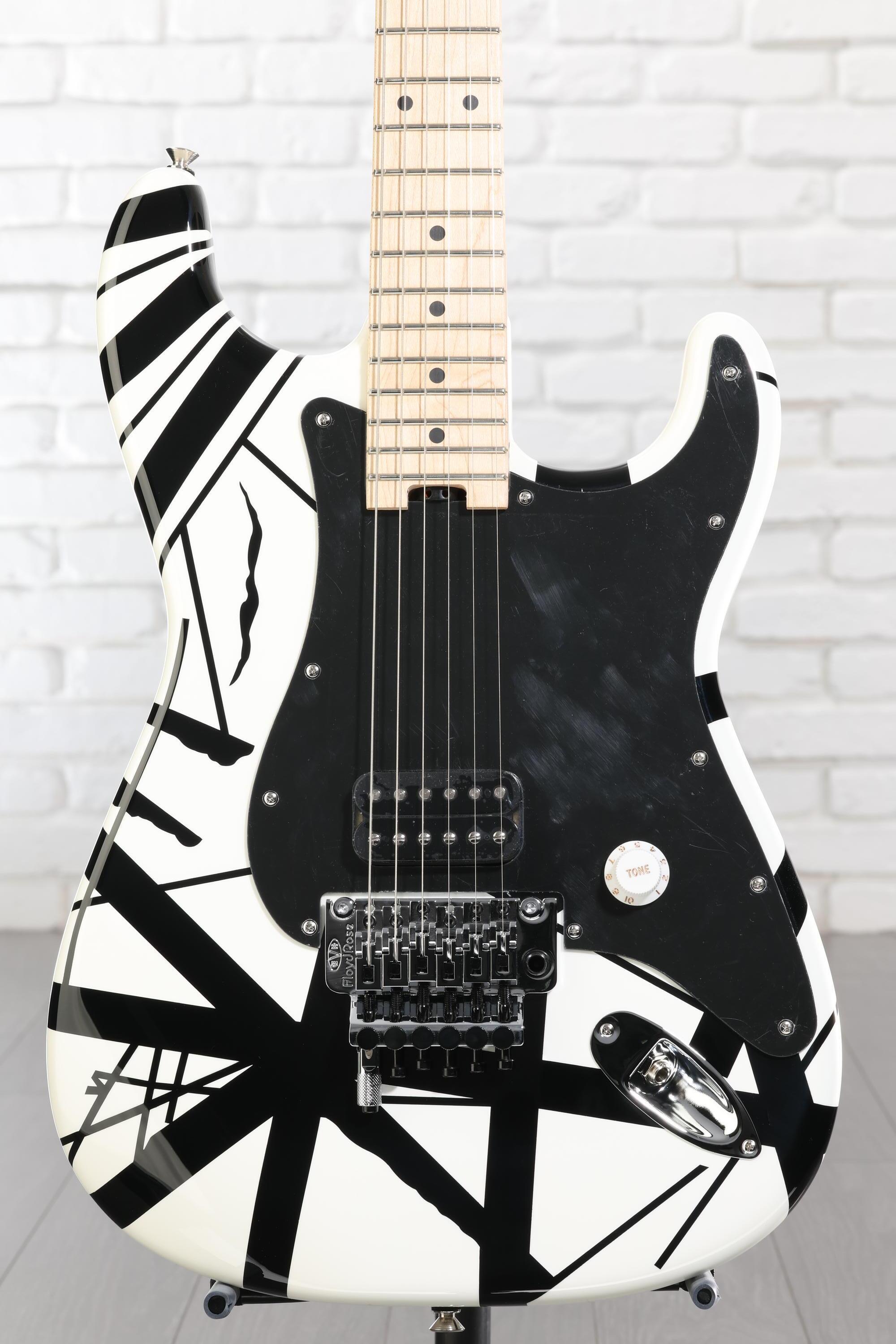 EVH Striped Series - White w/ Black Stripes | Sweetwater