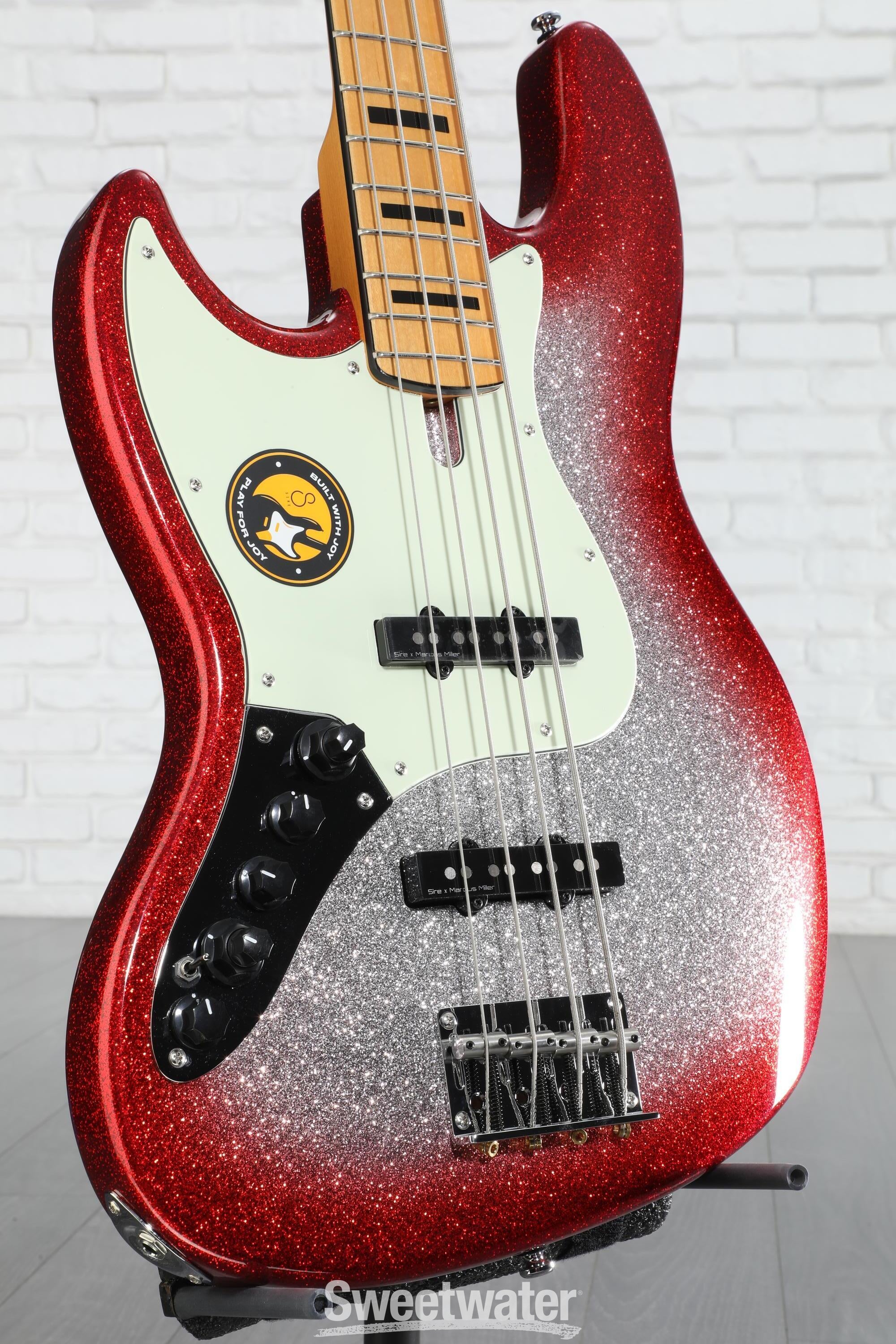 Photo of Sire Marcus Miller V7 2nd Generation Alder 4-string Left-handed Electric Bass Guitar - Redburst Sparkle