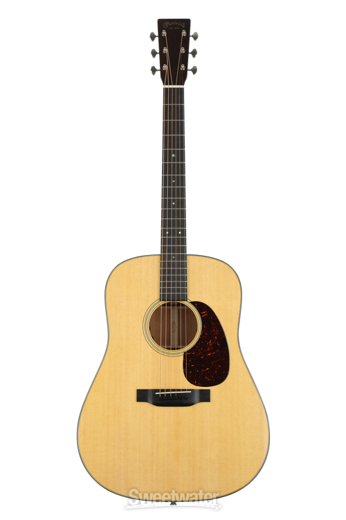 Martin D-18E Acoustic-Electric Guitar - Natural | Sweetwater