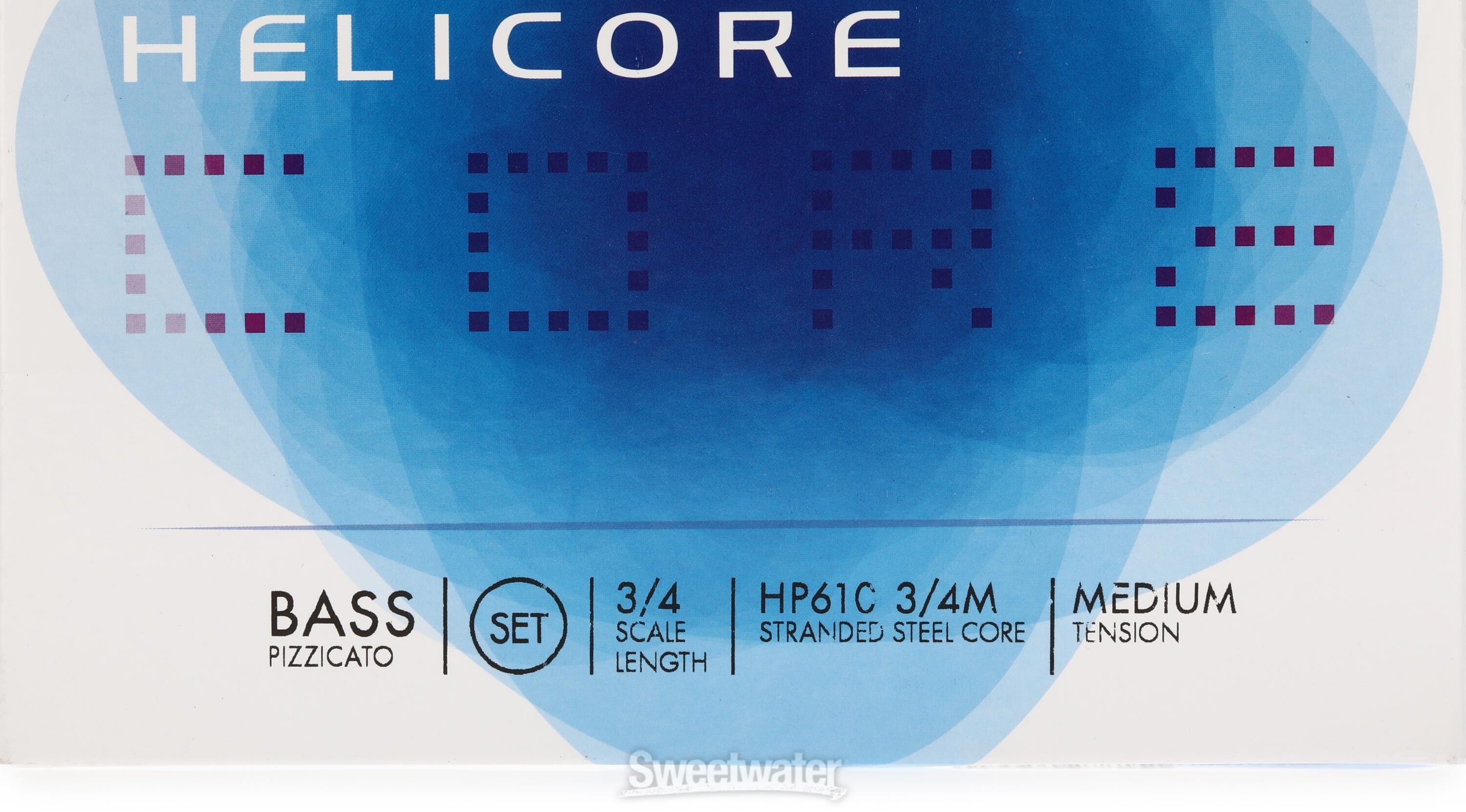 D'Addario HP610 3/4M Helicore Pizzicato Double Bass String Set - 3