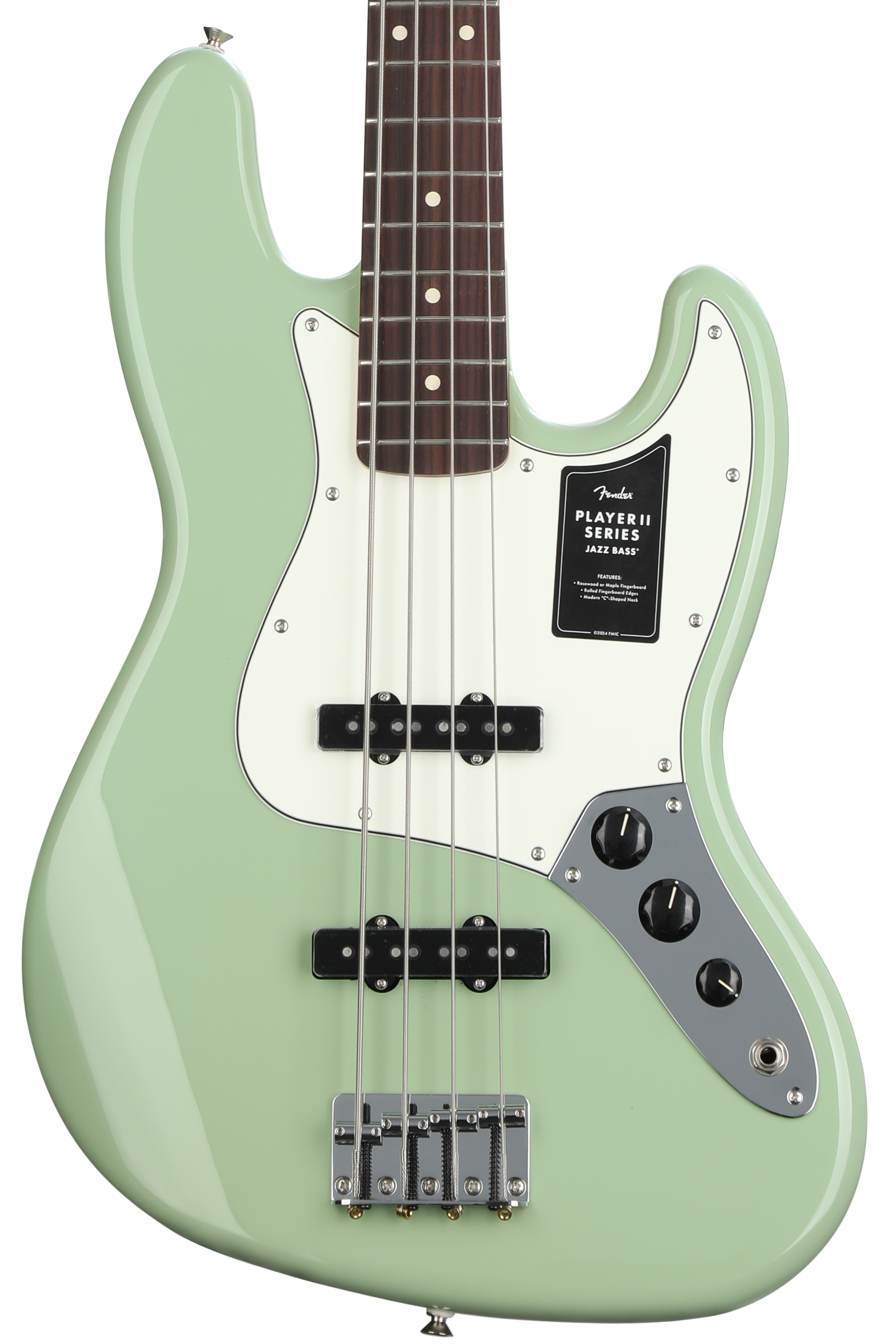 ベース PLAYER JASS BASS Fender Player II Jazz Bass - Birch Green with Rosewood Fingerboard