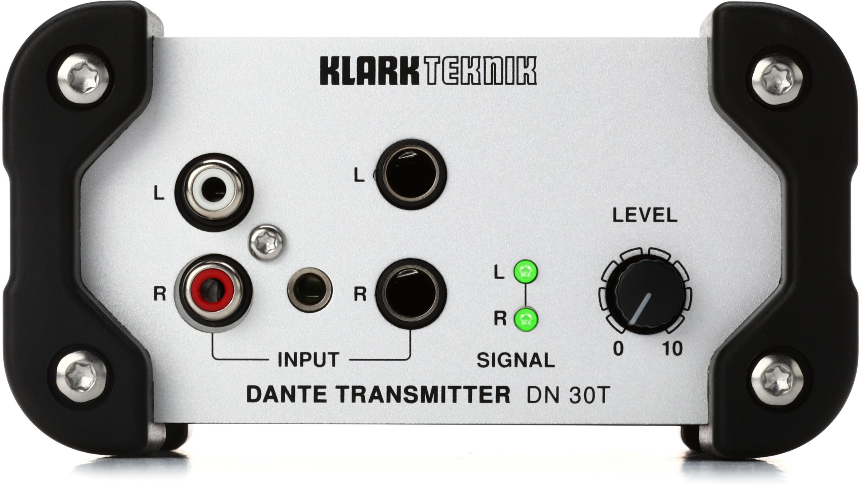 Klark Teknik DN 30T 2-channel Dante Audio Transmitter | Sweetwater